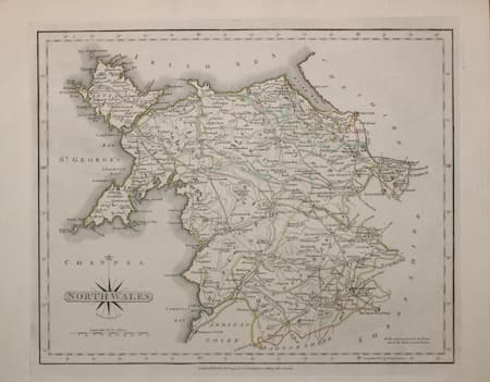 Map of North Wales, John Cary 1794