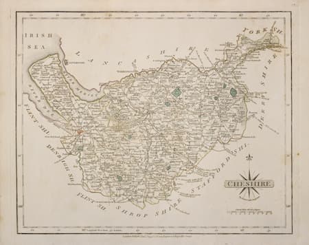 Map of Cheshire by John Cary, 1794