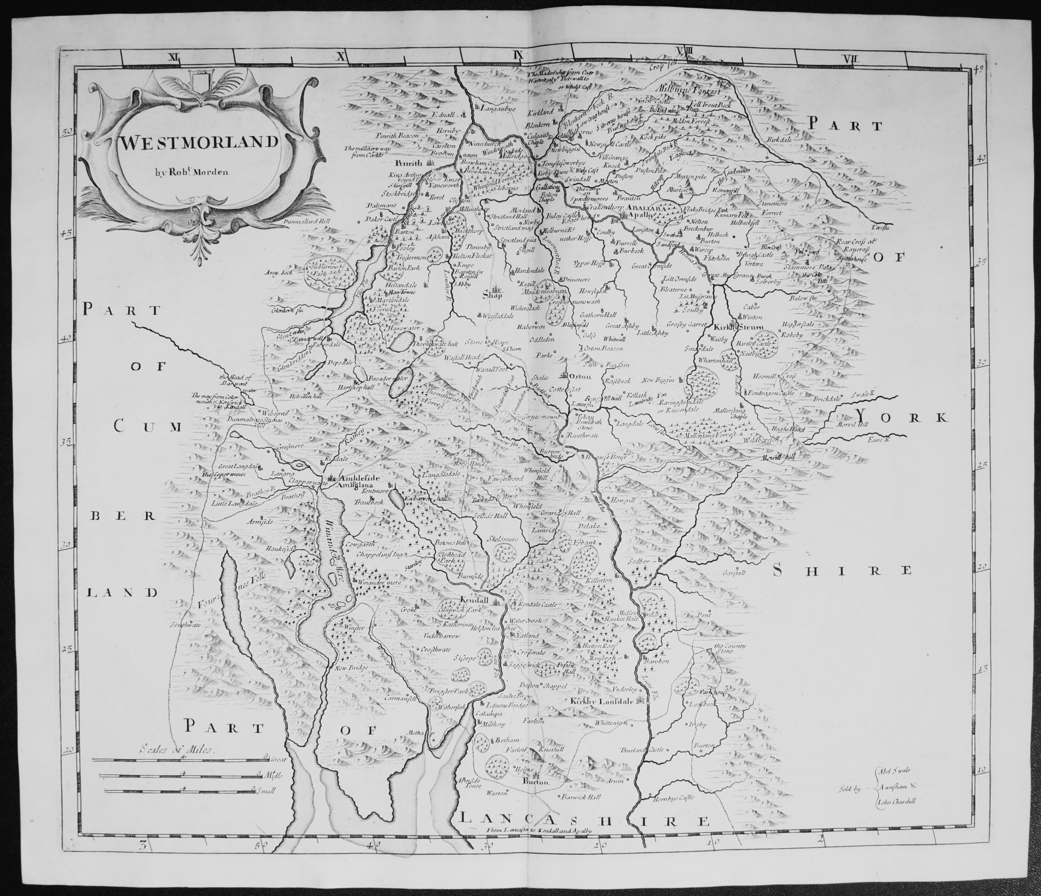 Map of Westmorland  by Robert Morden, 1722