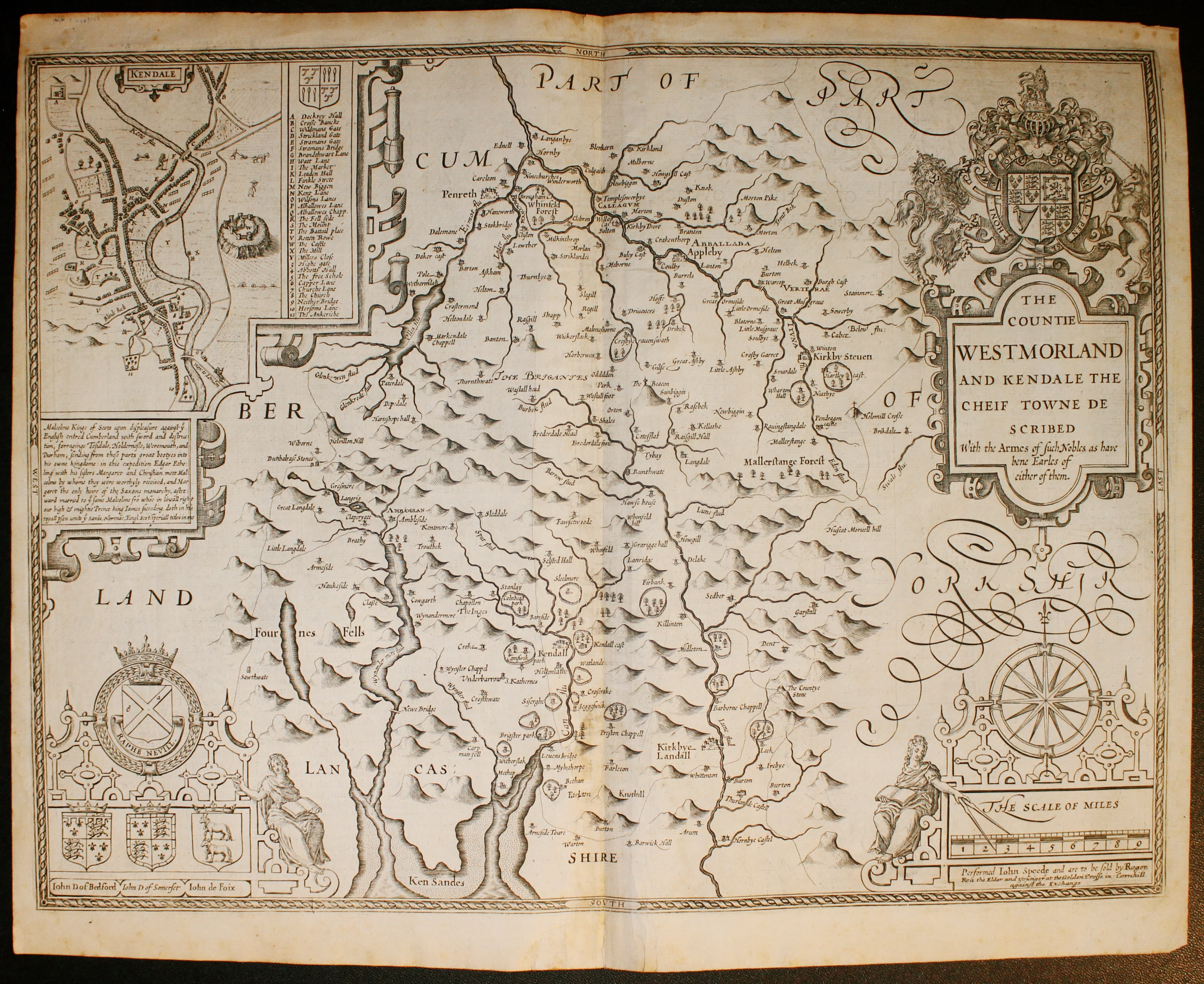 Map of Westmorland  by John Speed, c.1665