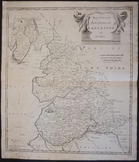Map of Lancashire  by Robert Morden 1722
