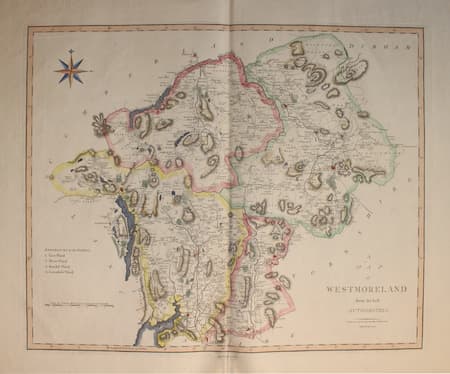 Map of Westmorland  by John Cary & John Stockdale, 1808