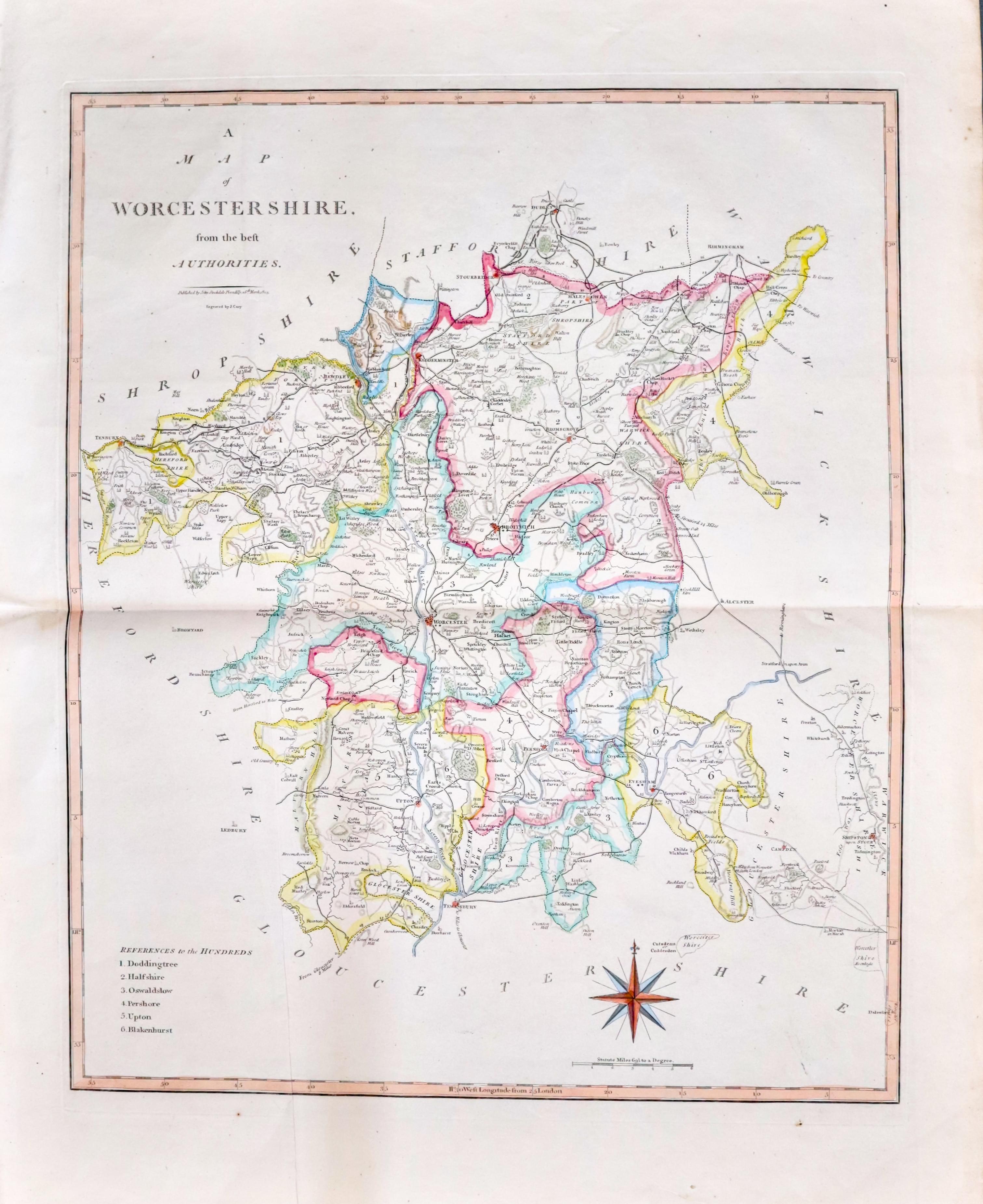 Worcestershire John Cary & John Stockdale 1805  Worcestershire John Cary & John Stockdale 1805