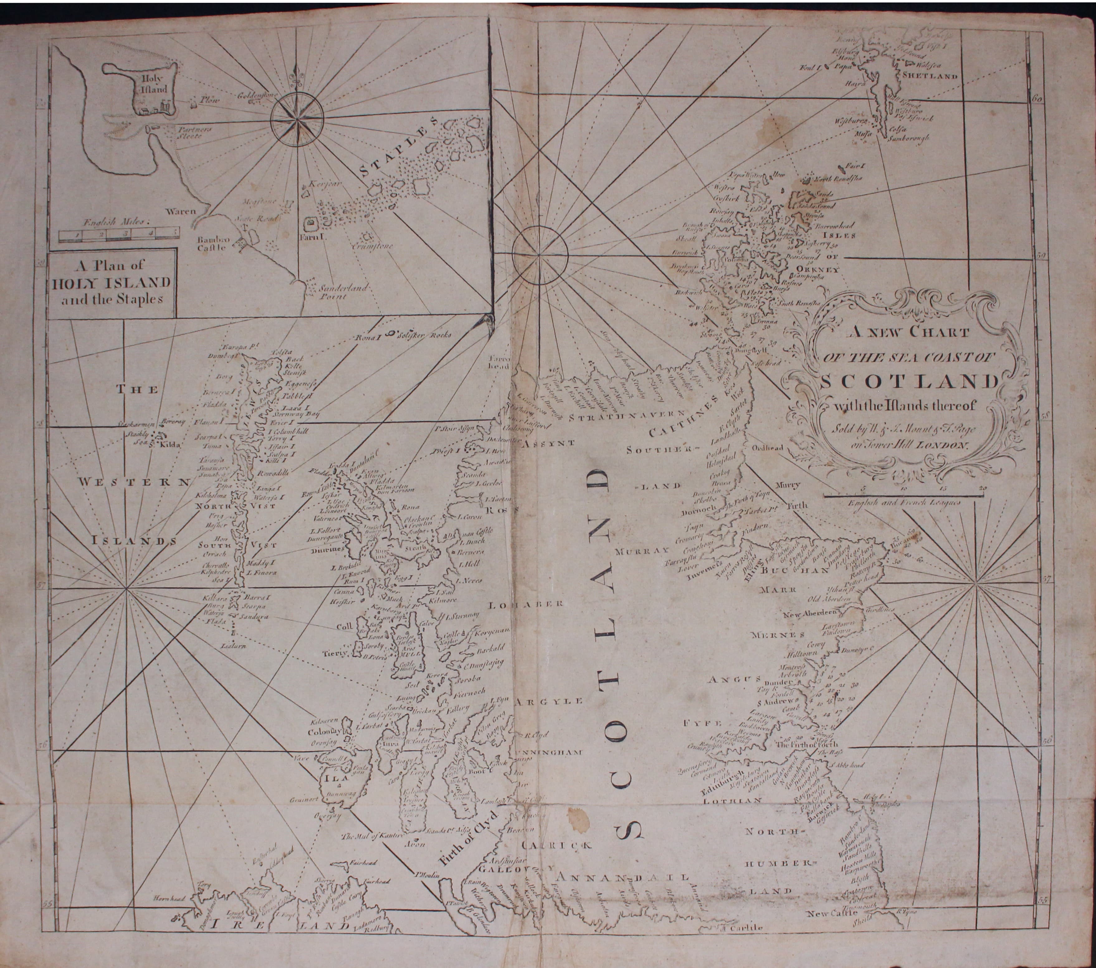 Chart of Scotland, John Seller 1785
