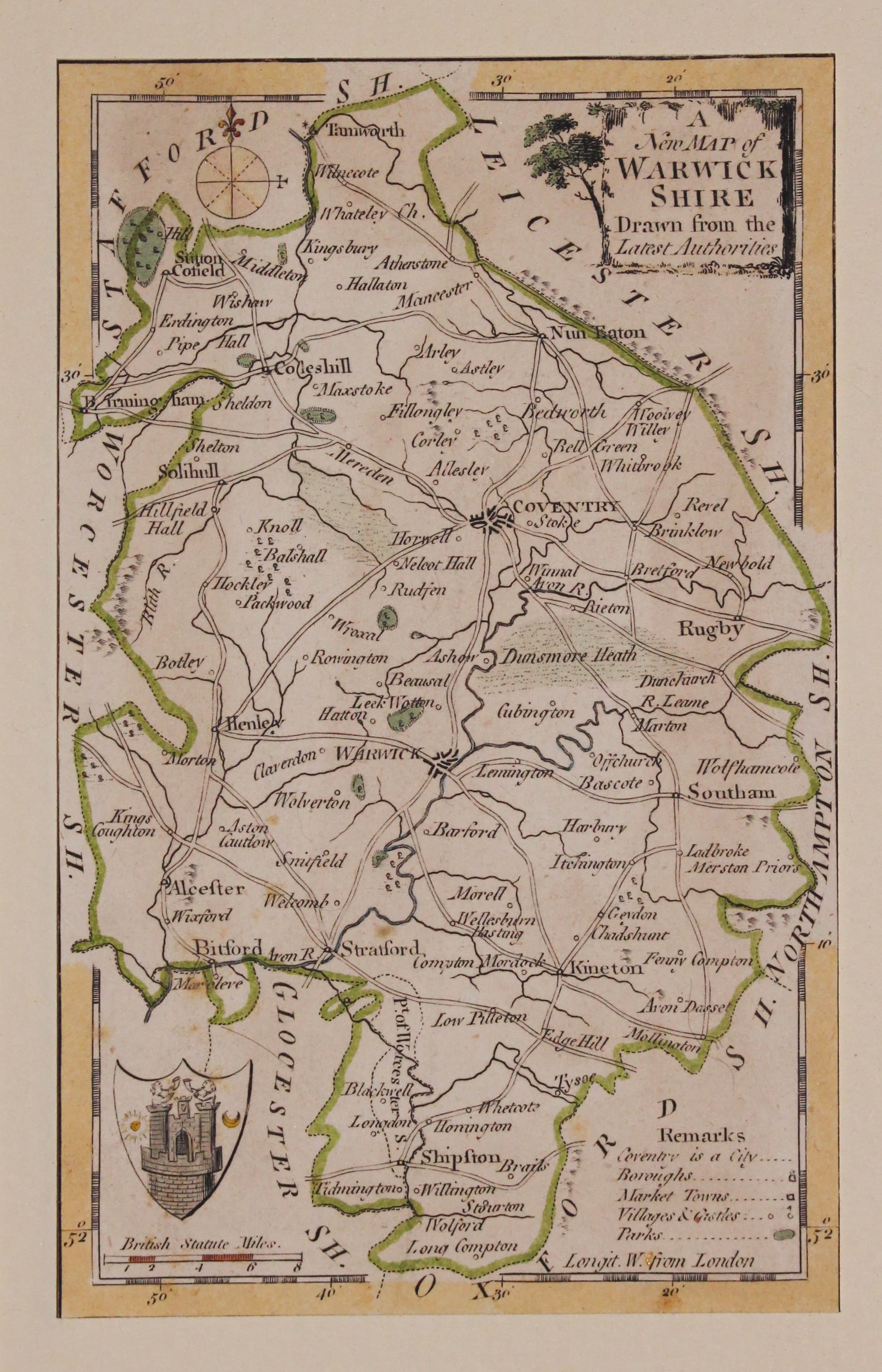 Warwickshire, George A. Walpoole 1794  Warwickshire, George A. Walpoole 1794