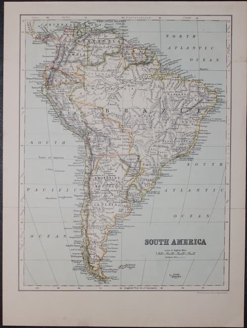 South America, W. & A. K. Johnston c.1890