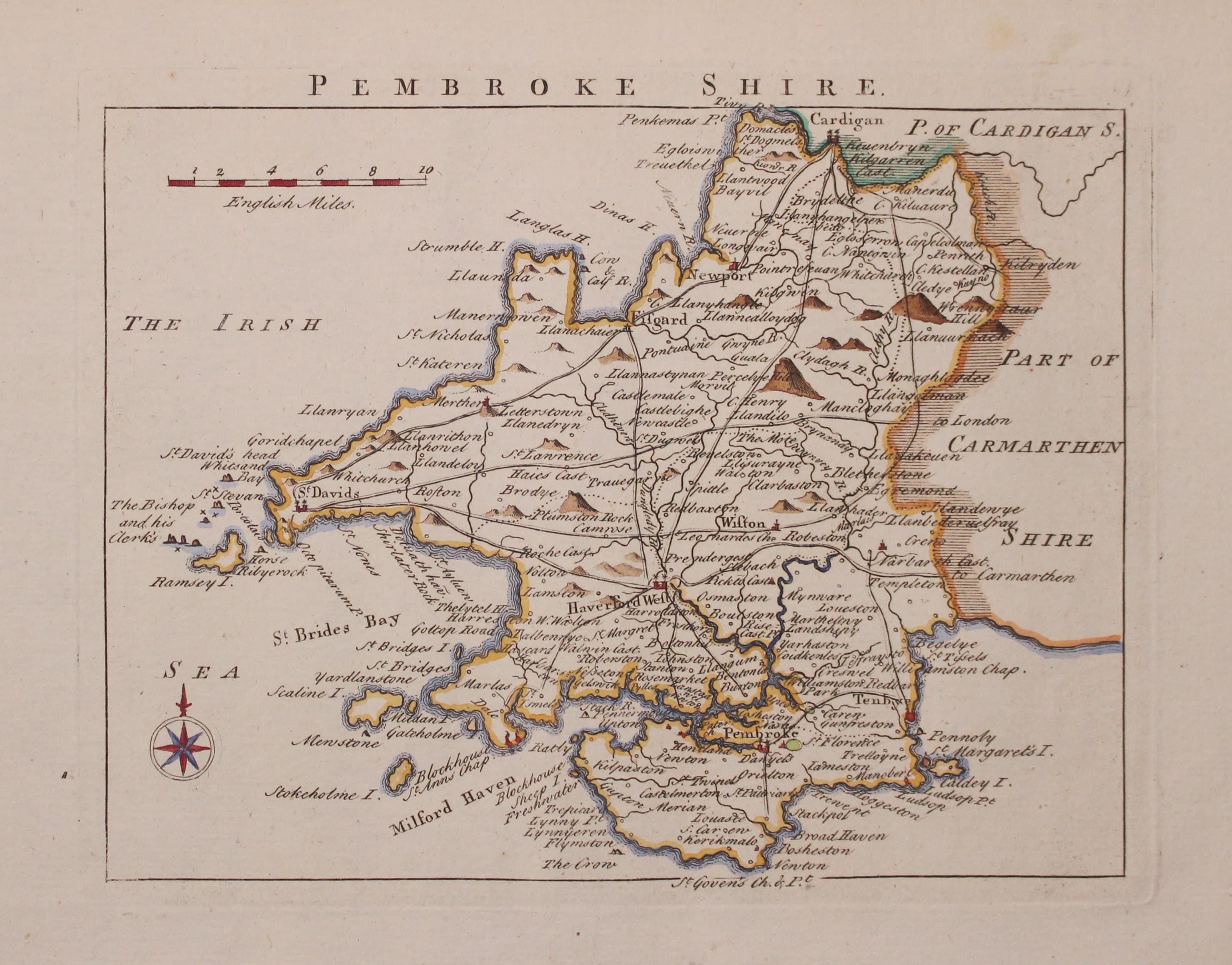 Map of Pembrokeshire by John Rocque 1769  Map of Pembrokeshire by John Rocque 1769
