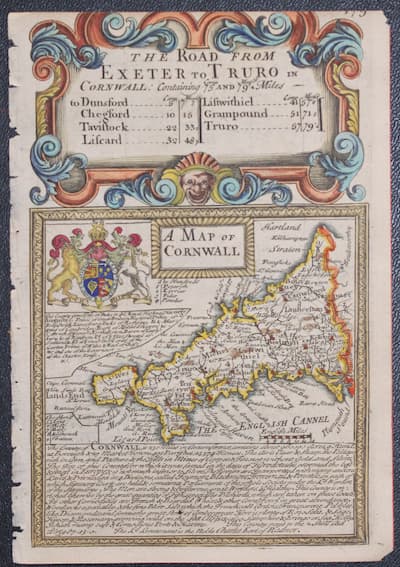 Map of Cornwall by John Owen and Emanuel Bowen c.1730