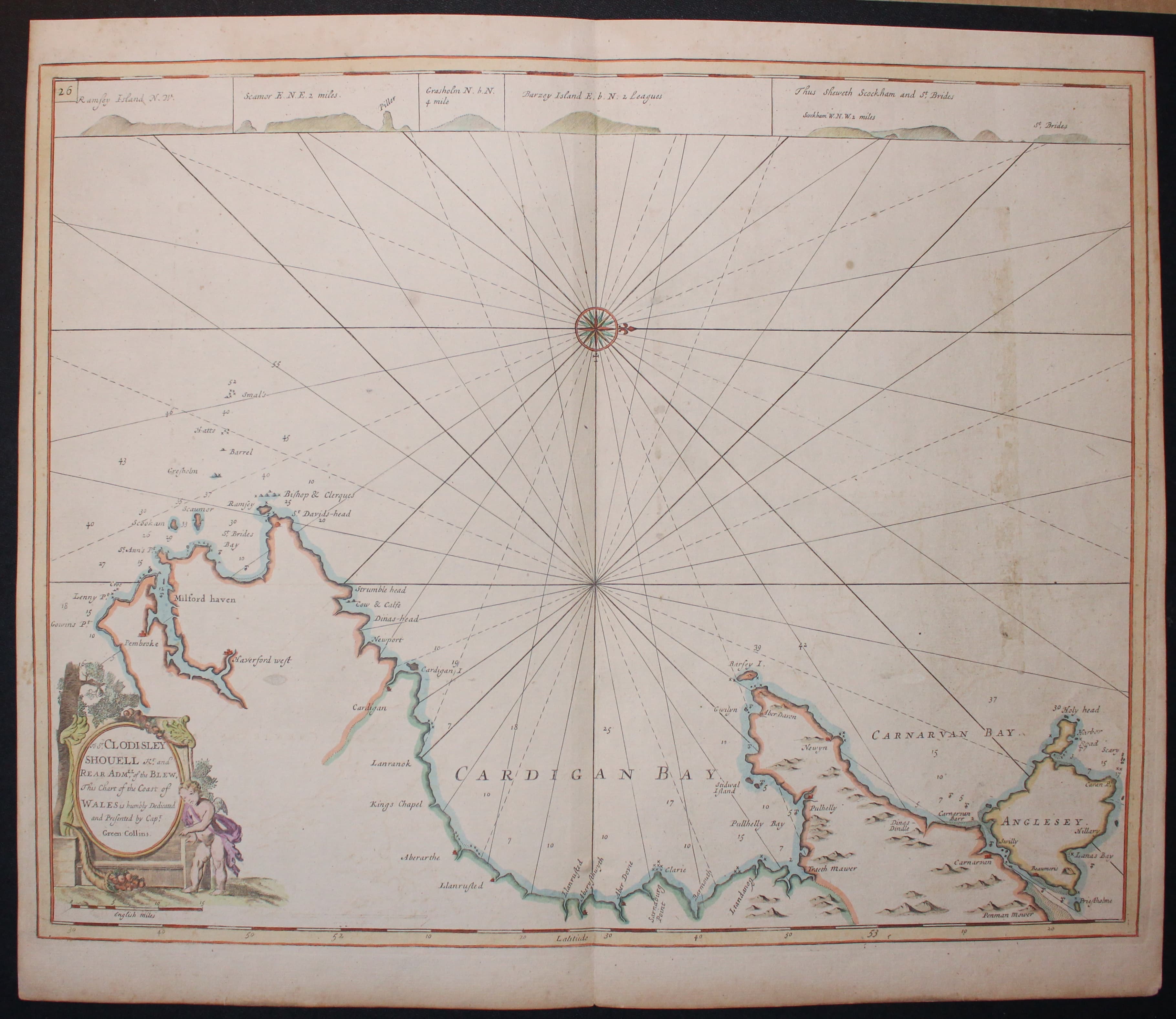 Chart of the Coast of Wales by Greenvile Collins c.1760  Chart of the Coast of Wales by Greenvile Collins c.1760