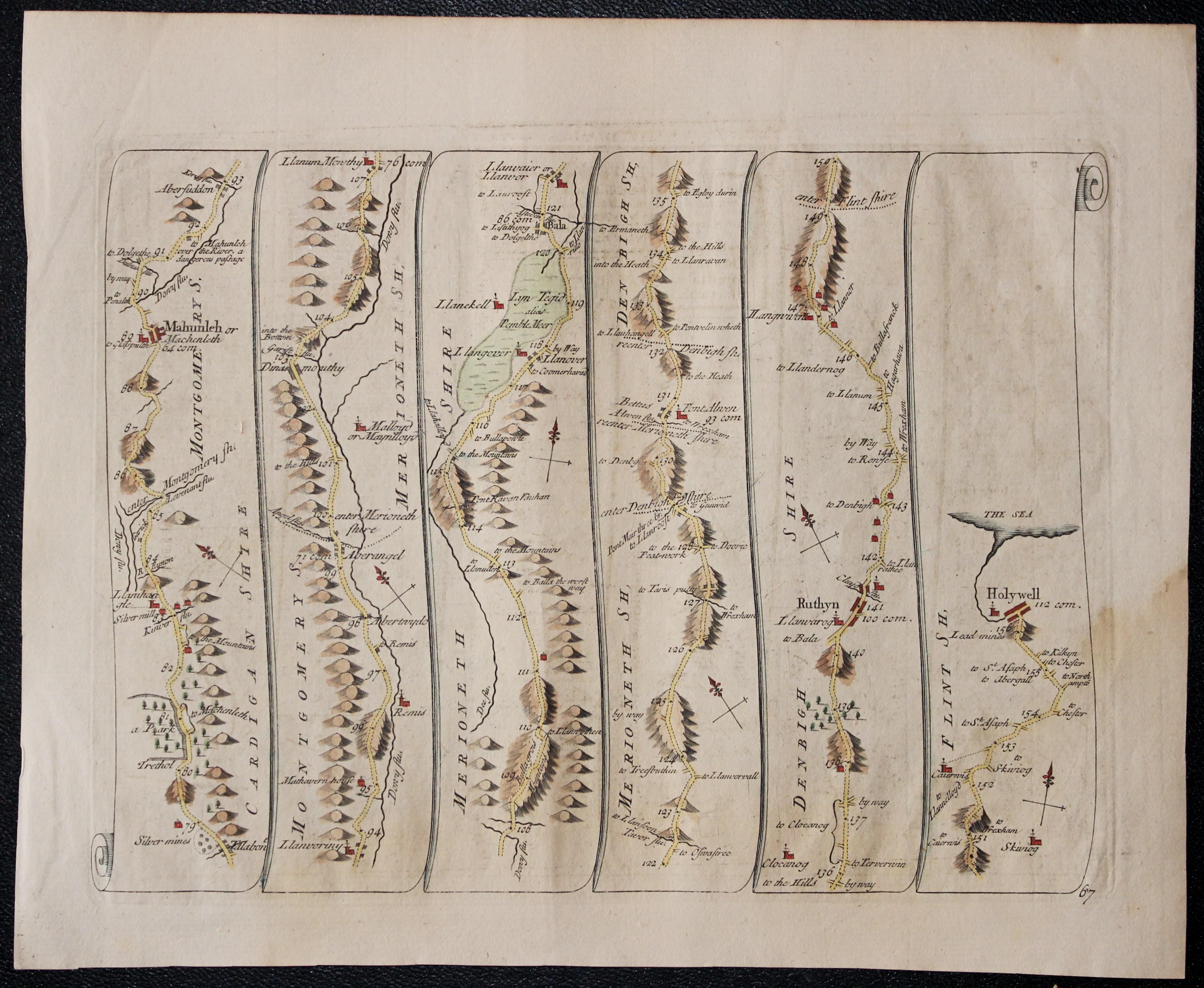 Road from Exeter to Barnstaple Thomas Kitchin 1767