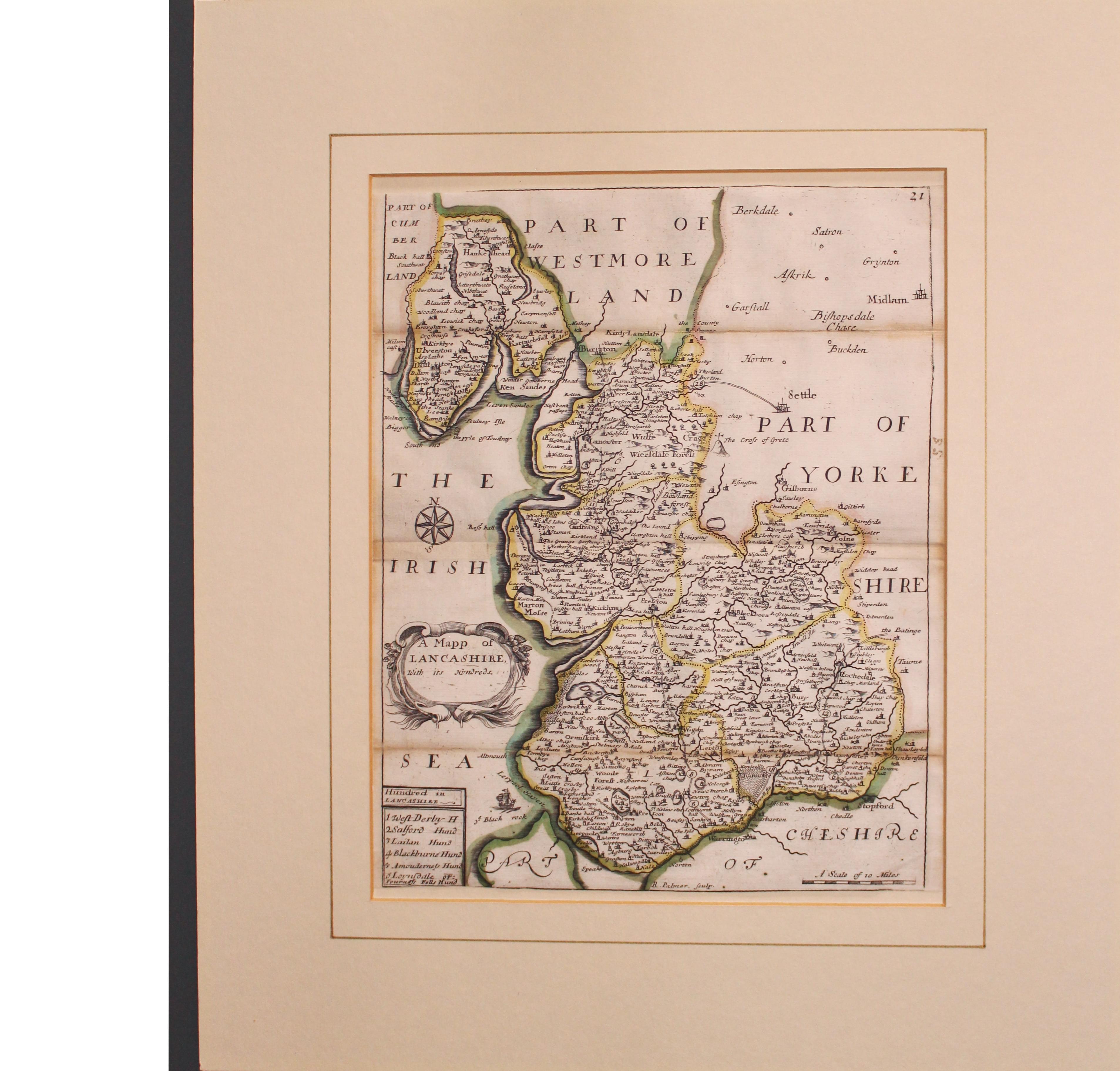Lancashire by Richard Blome 1715  Lancashire by Richard Blome 1715