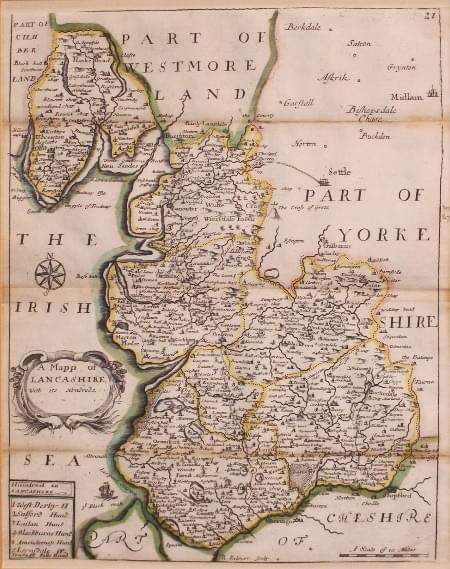 Lancashire by Richard Blome 1715