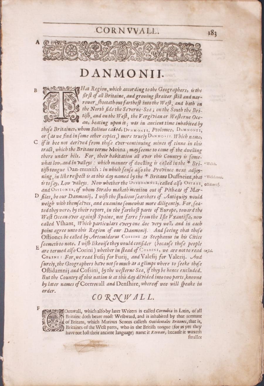 Northamptonshire text by William Camden 1637 