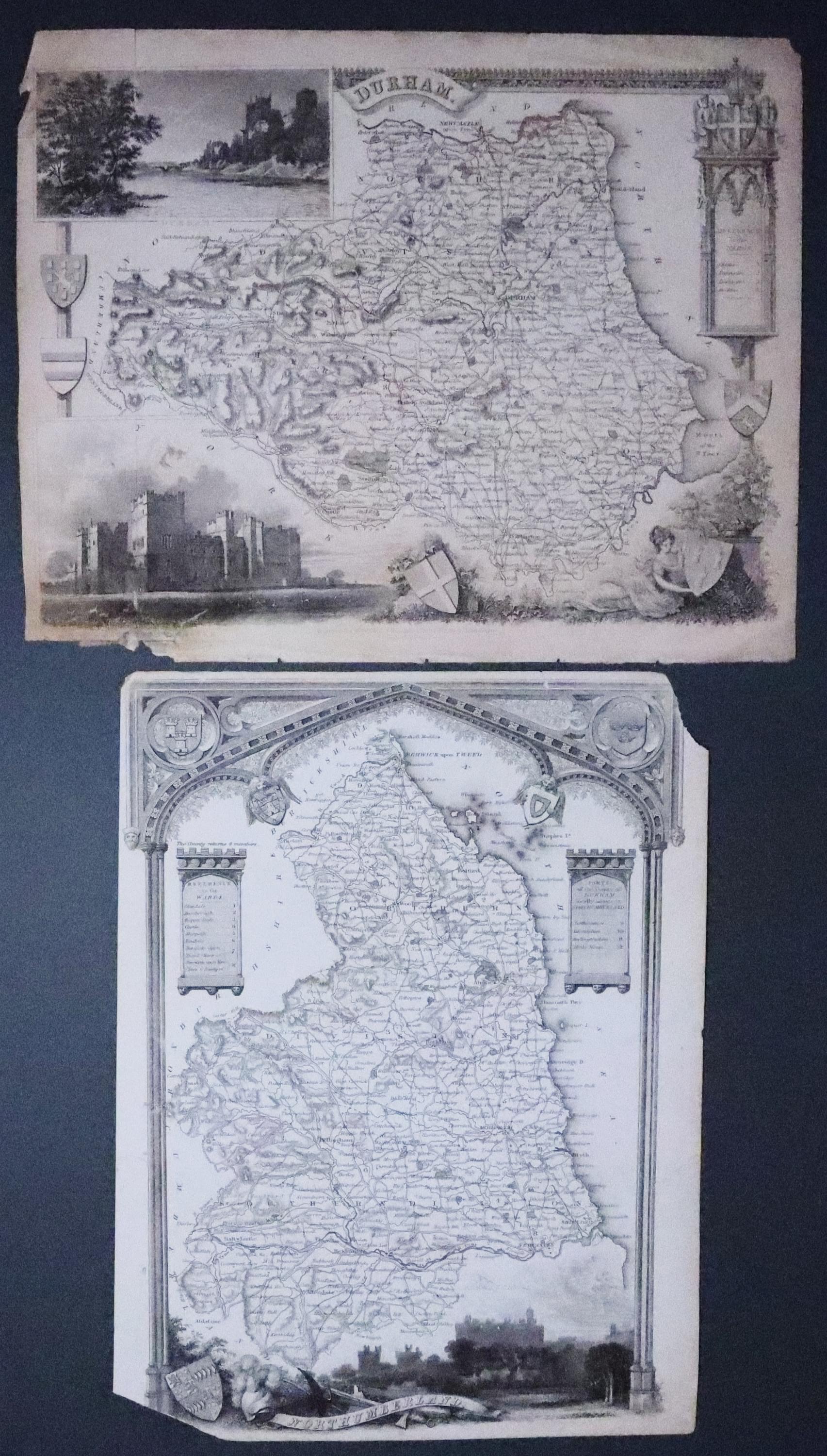 Map of Northumberland, Samuel Lewis 1848  Map of Northumberland, Samuel Lewis 1848