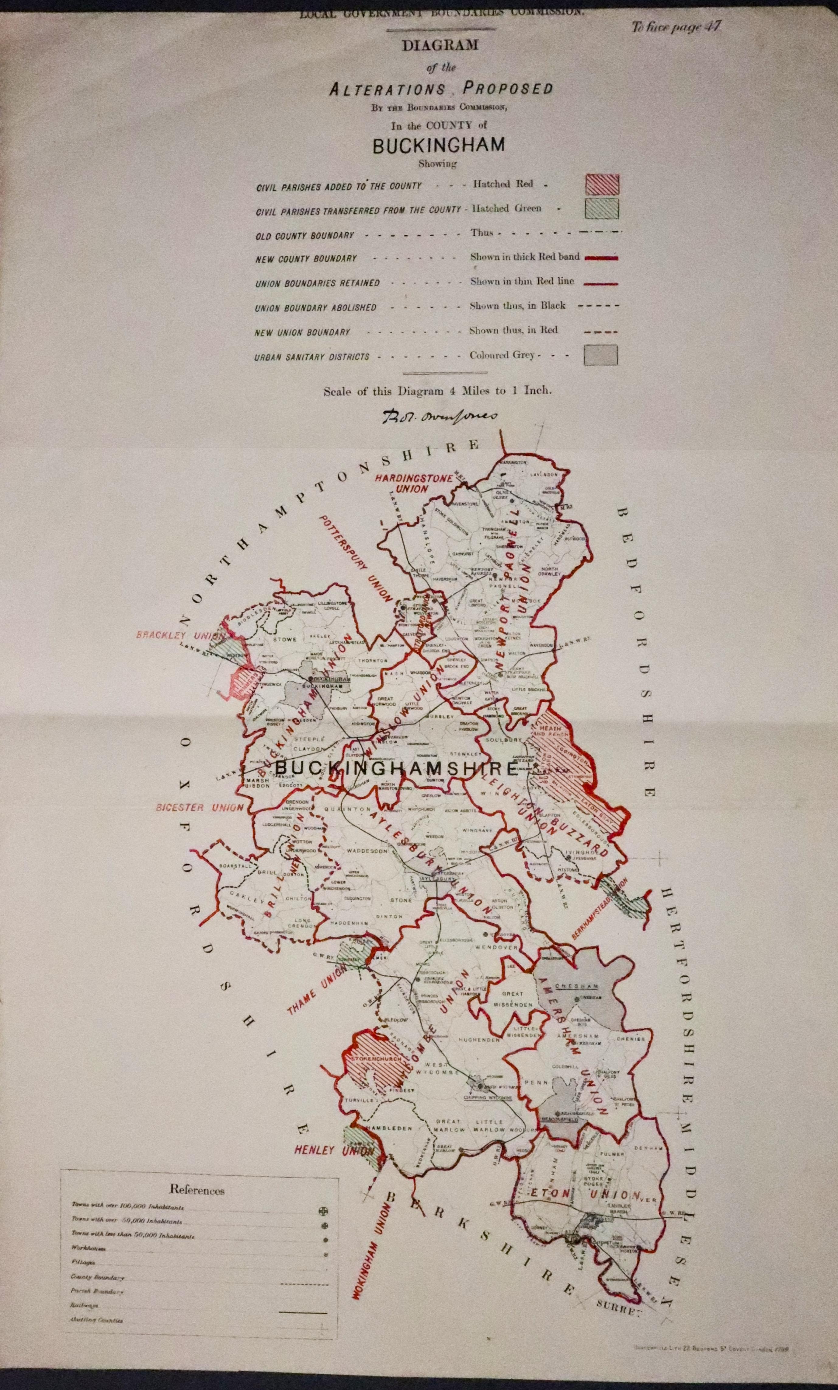 Buckinghamshire Boundaries, Robert Owen ones 1888