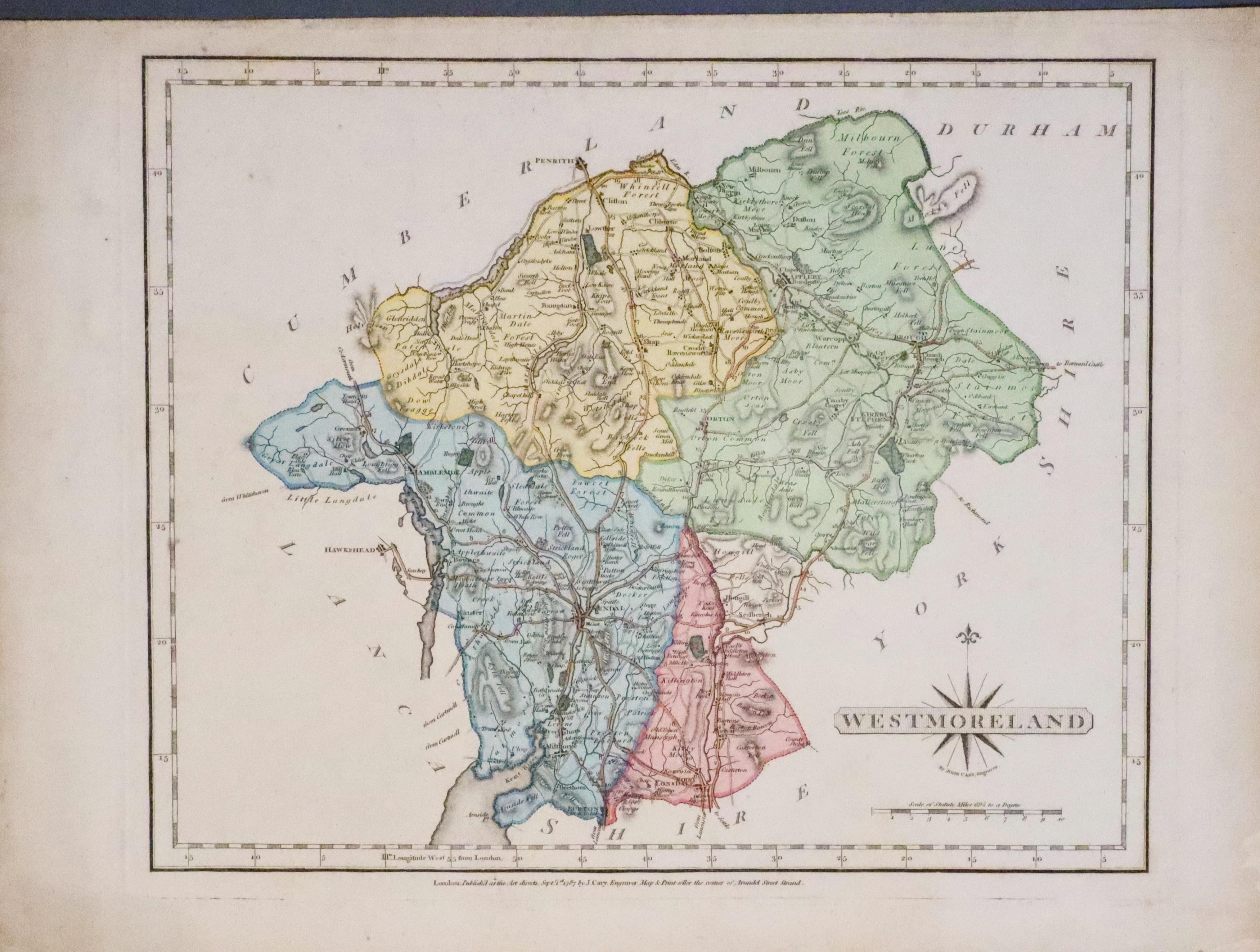 Westmorland. John Cary 1787