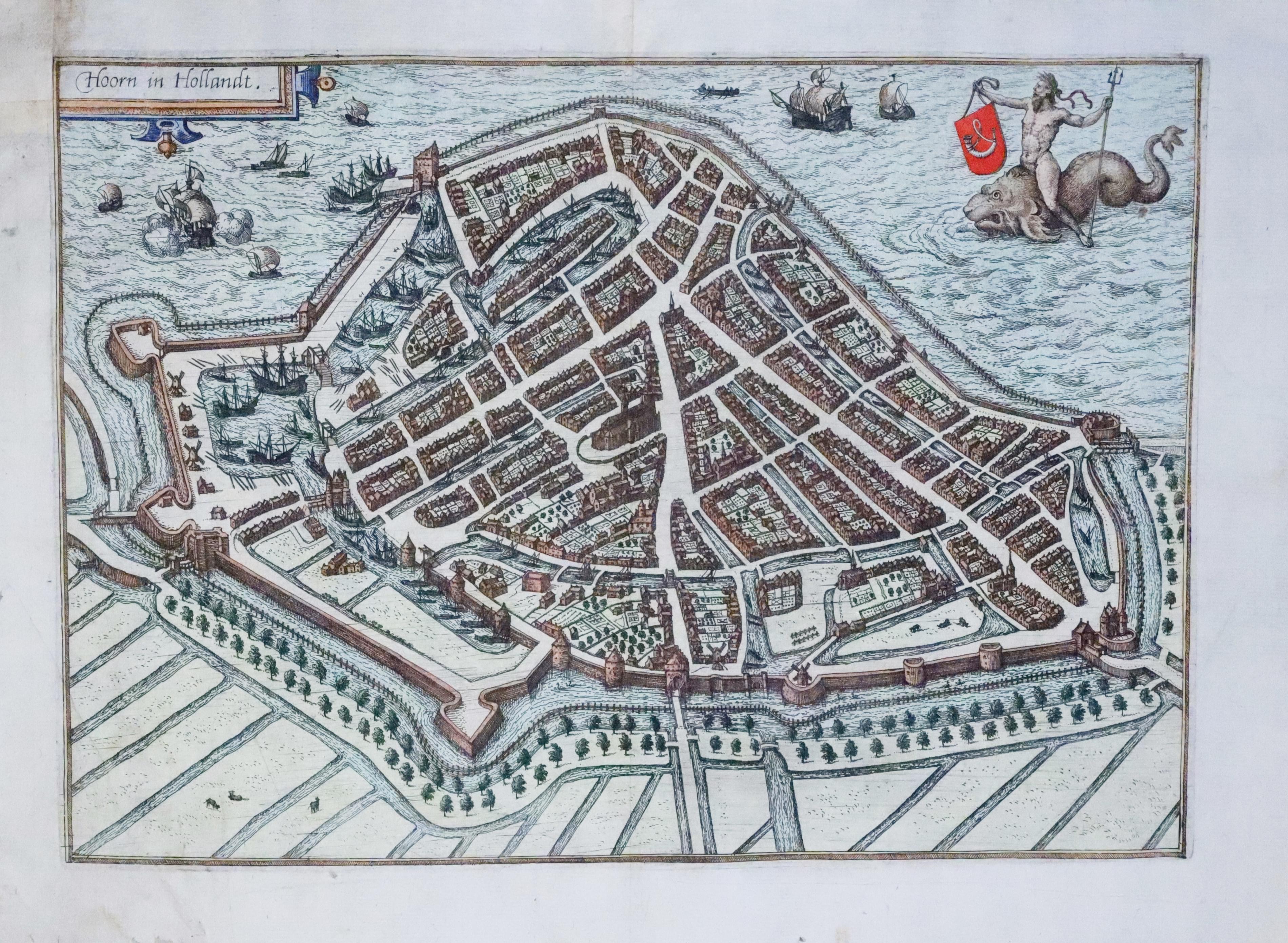 Plan of Hoorn in Holland by Luigi Guicciardini 1582  Plan of Hoorn in Holland by Luigi Guicciardini 1582