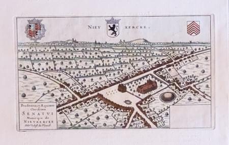Nieuwerke, Belgium plan by Joan Blaeu 1649