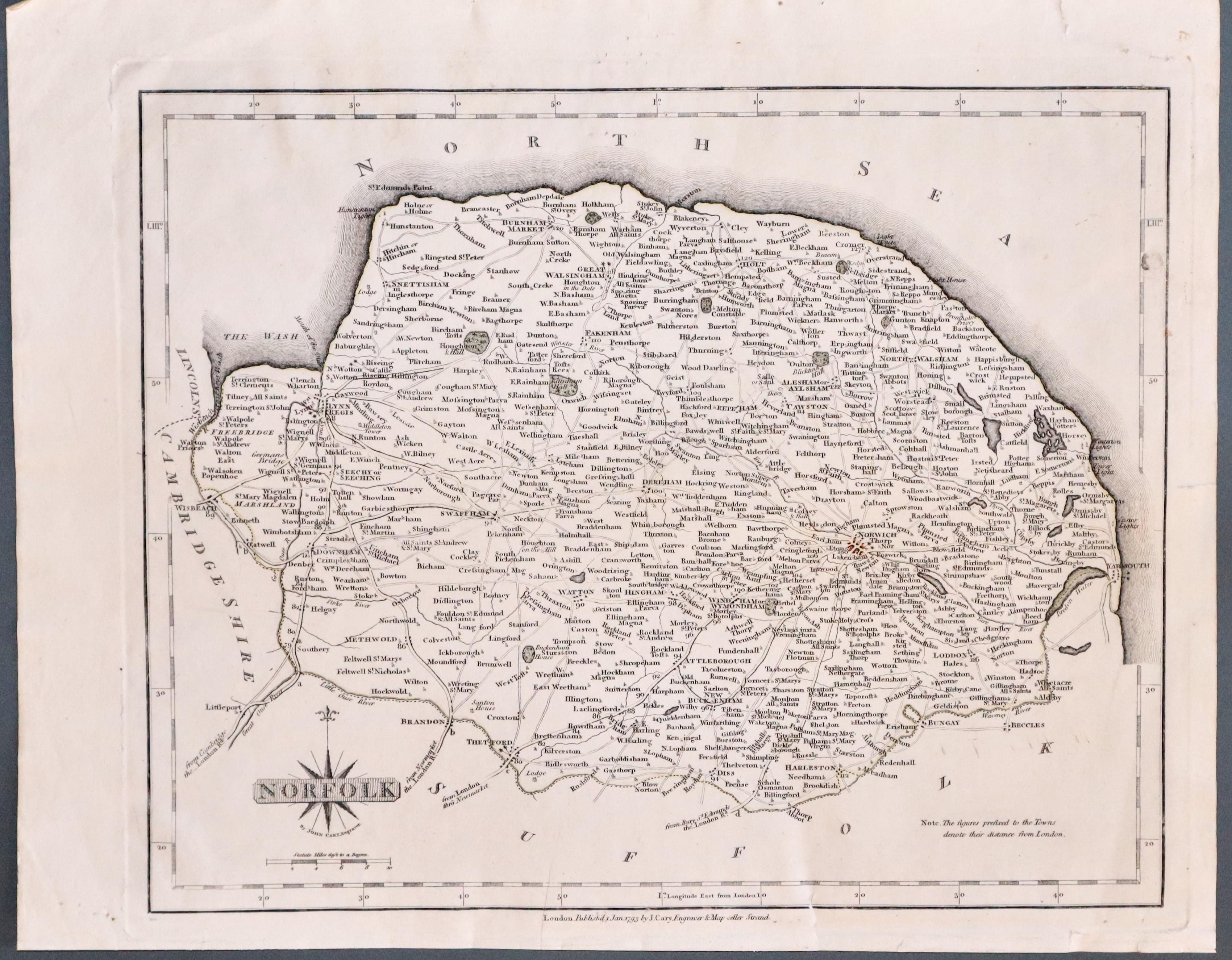 Norfolk by Pieter van den Keere, c.1627  Norfolk by Pieter van den Keere, c.1627