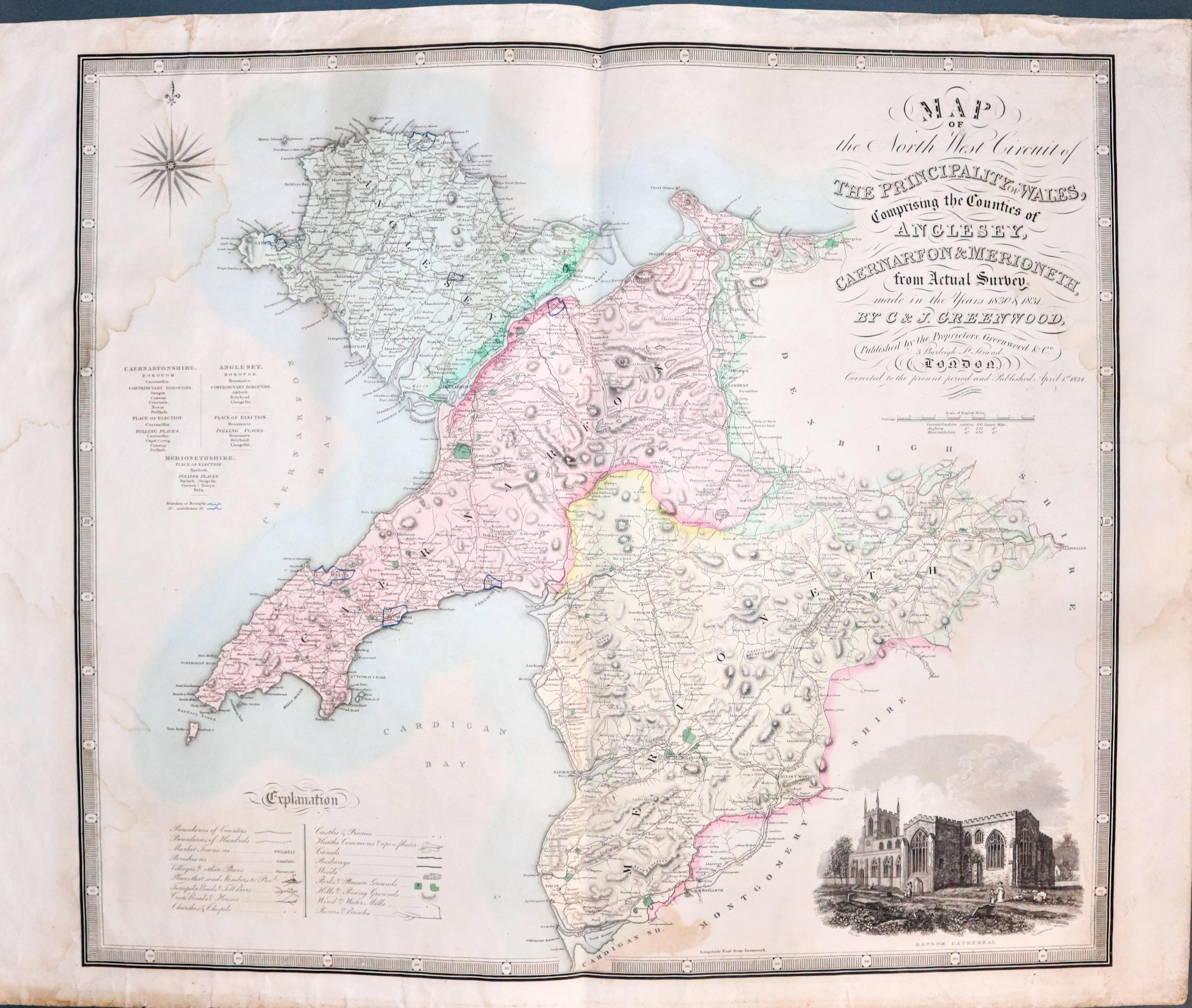 Anglesey, Caernarvonshire and Merionethshire, C. & J. Greenwood 1834