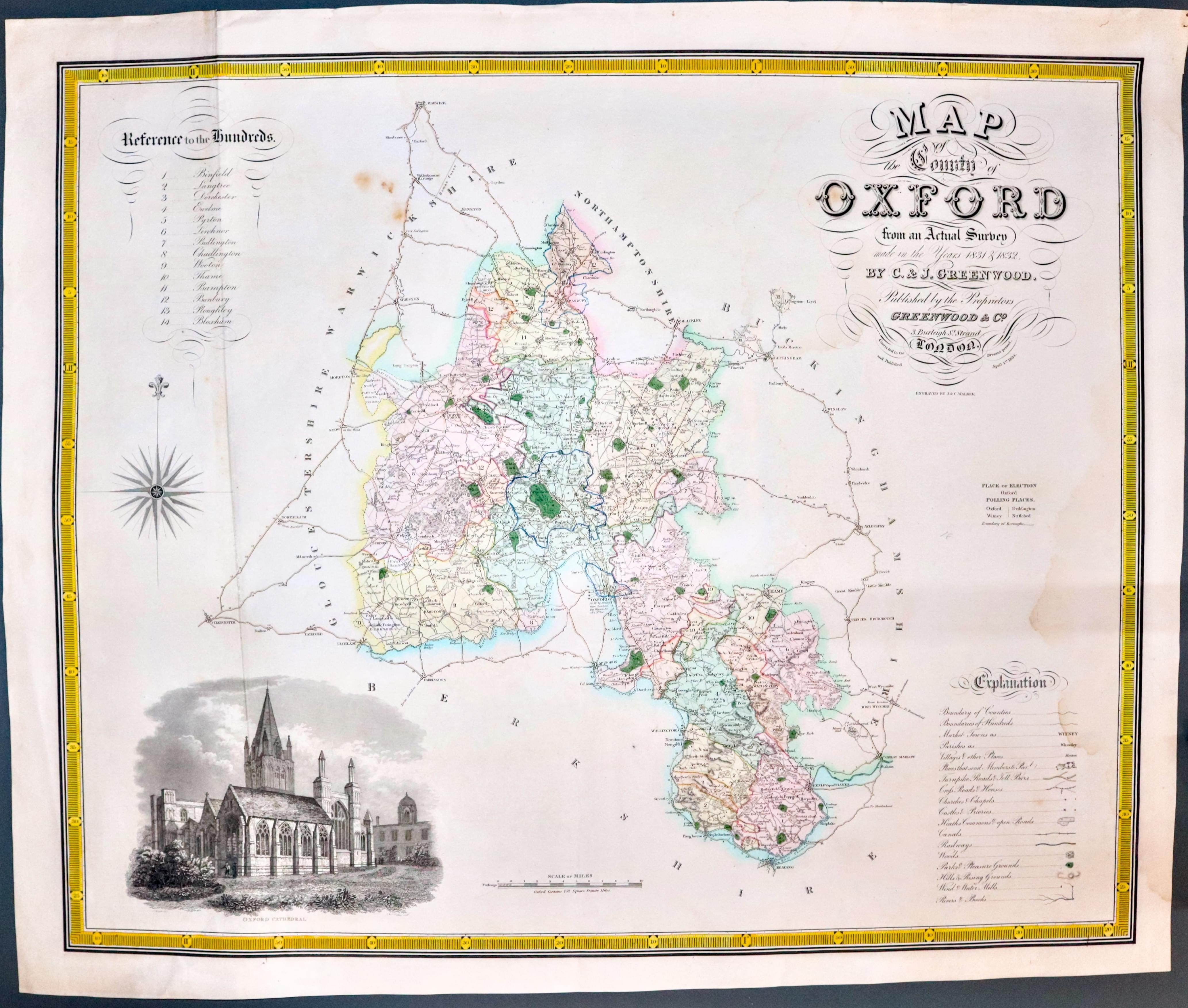Oxfordshire by C. & J. Greenwood 1834