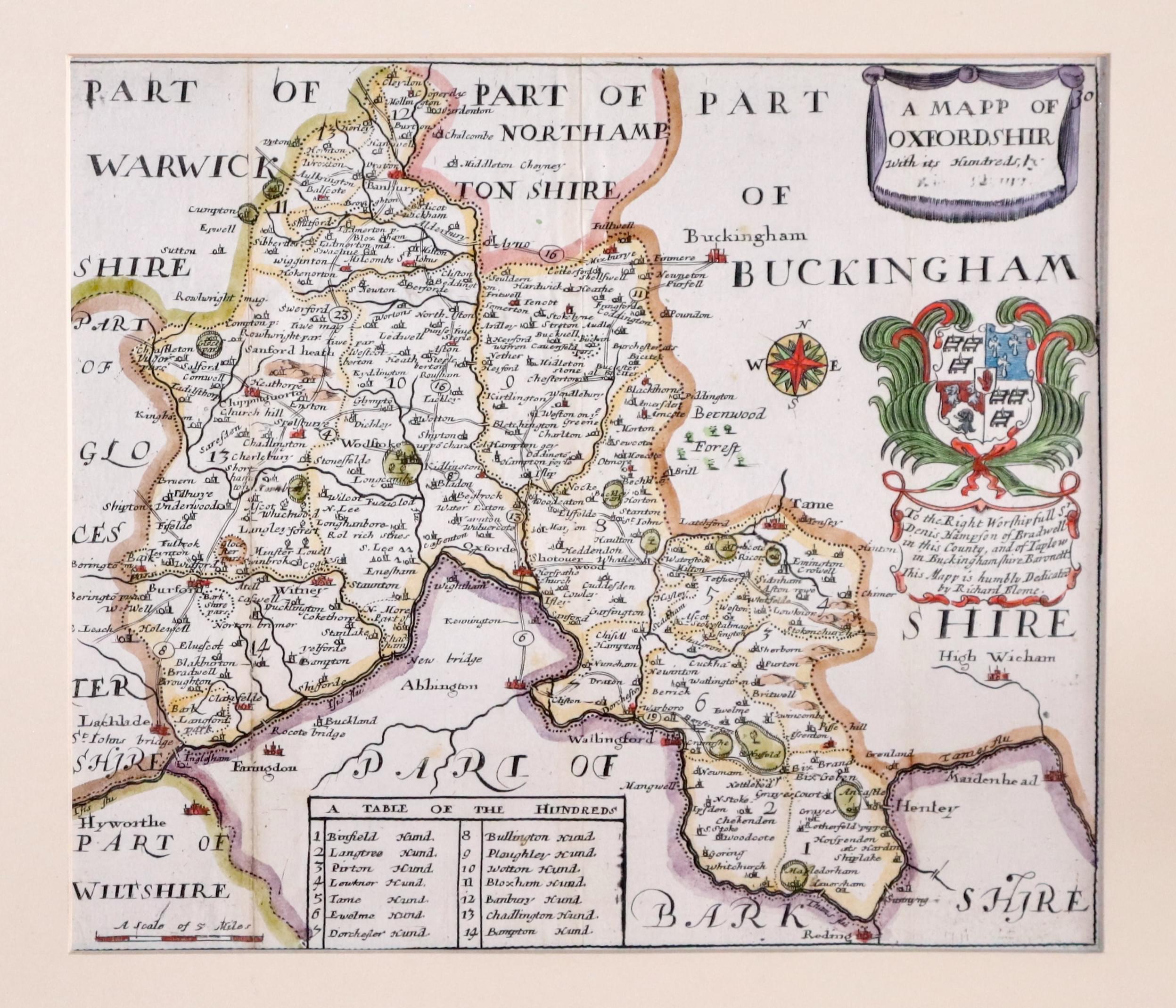 Oxfordshire by Richard Blome c.1731