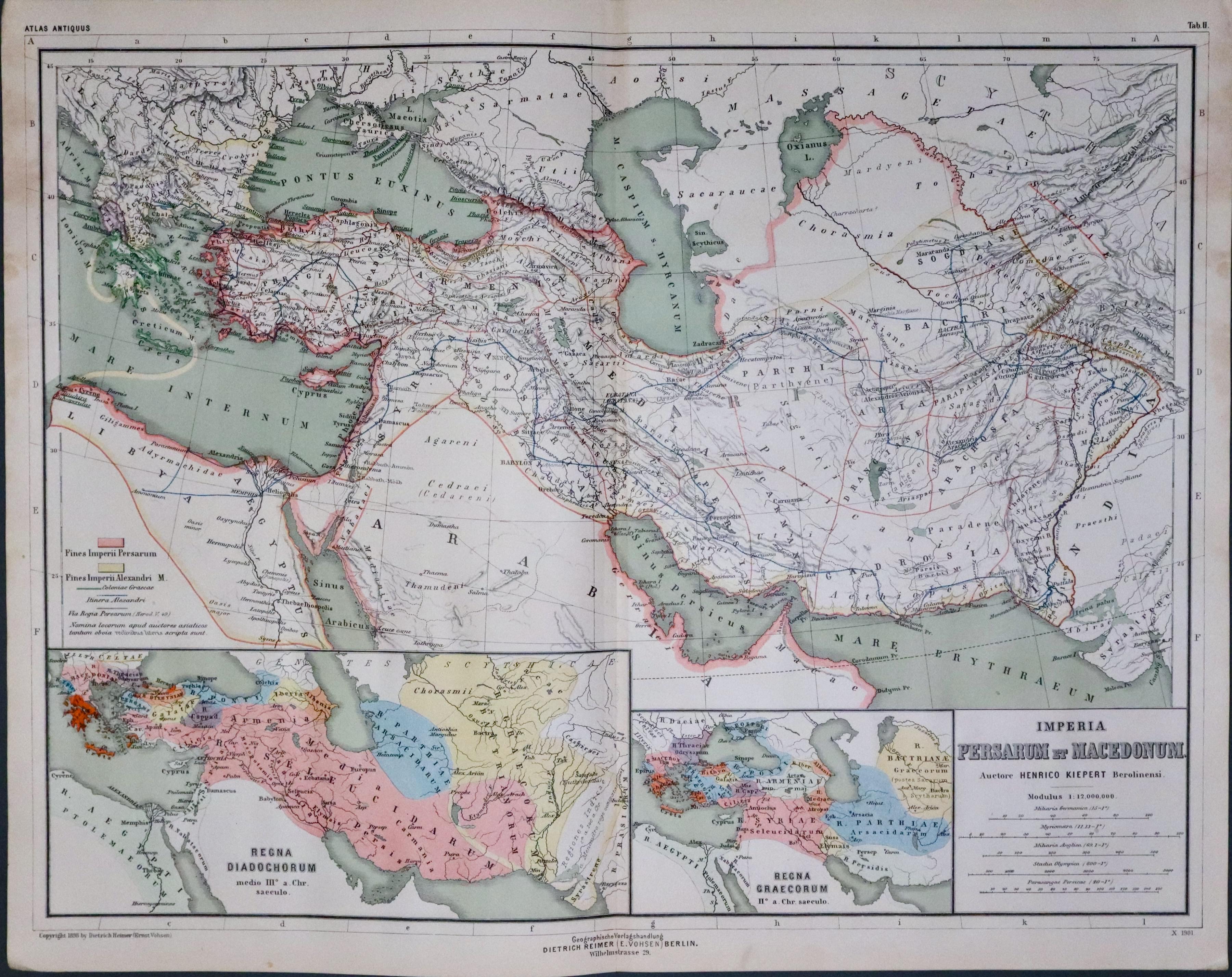 Central Asia in Ancient Times, Dr. Henry Kiepert c.1902