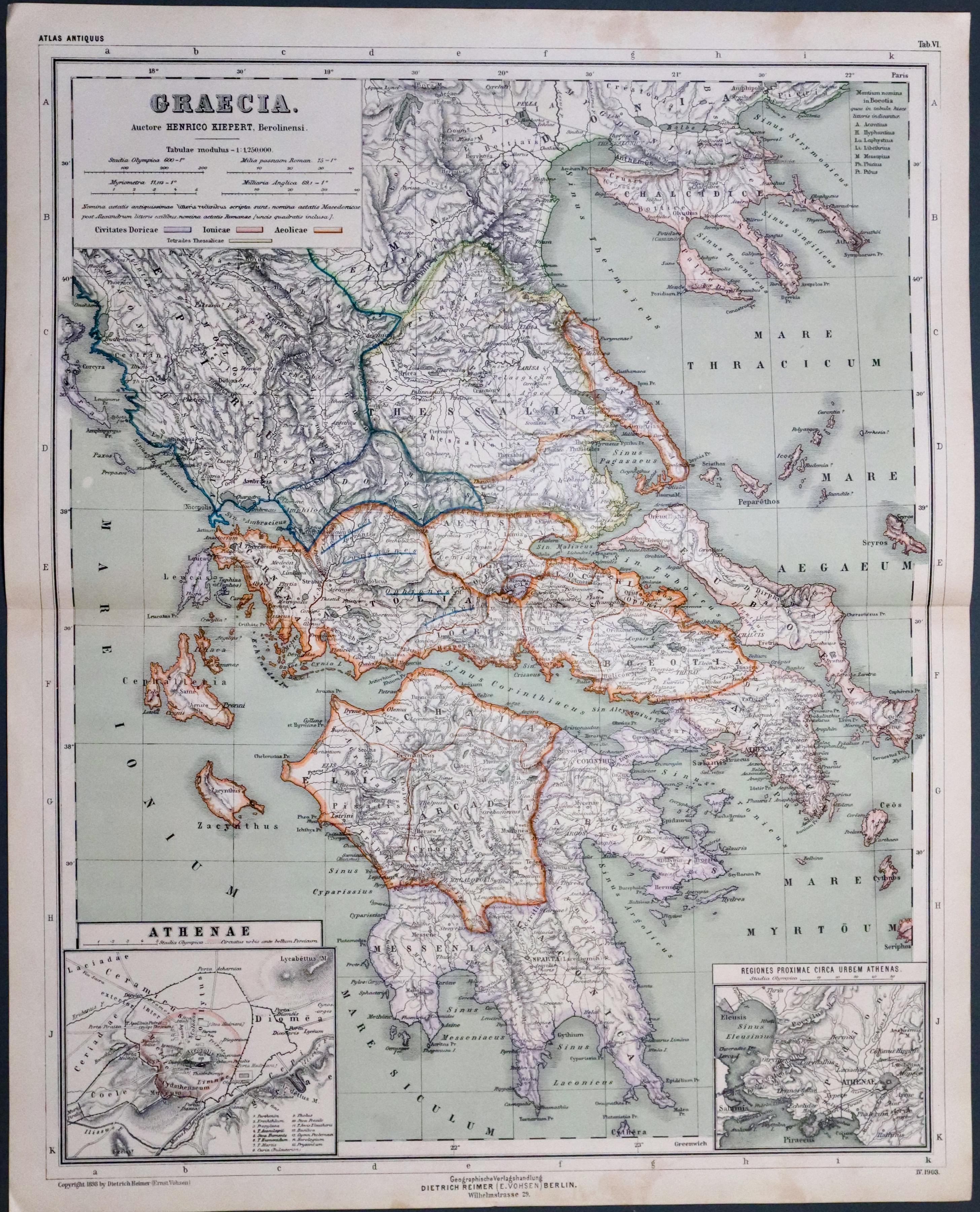 Greece in Ancient Times, Dr. Henry Kiepert  Greece in Ancient Times, Dr. Henry Kiepert