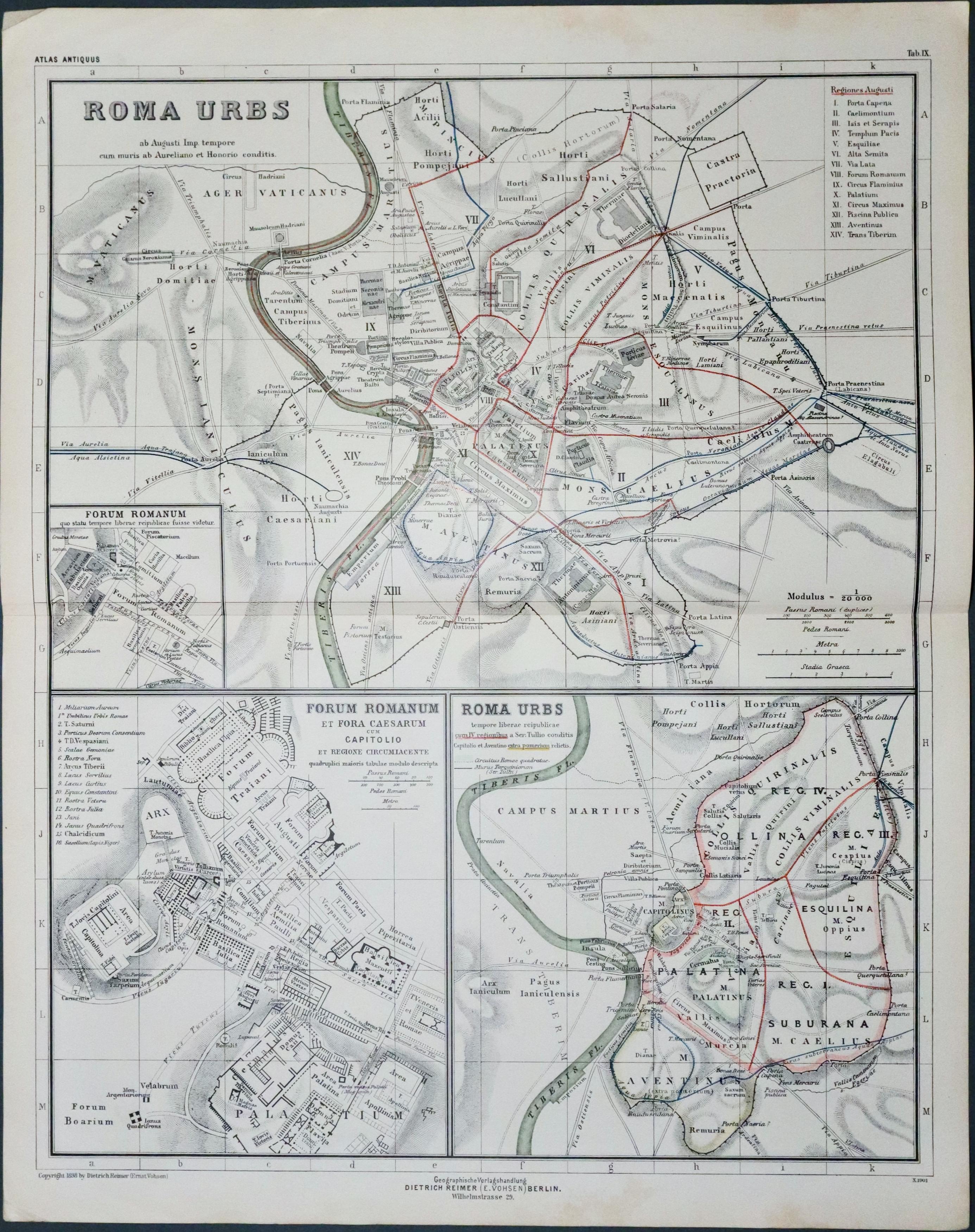 nient Rome by Dr. Henry Kiepert c.1902  nient Rome by Dr. Henry Kiepert c.1902