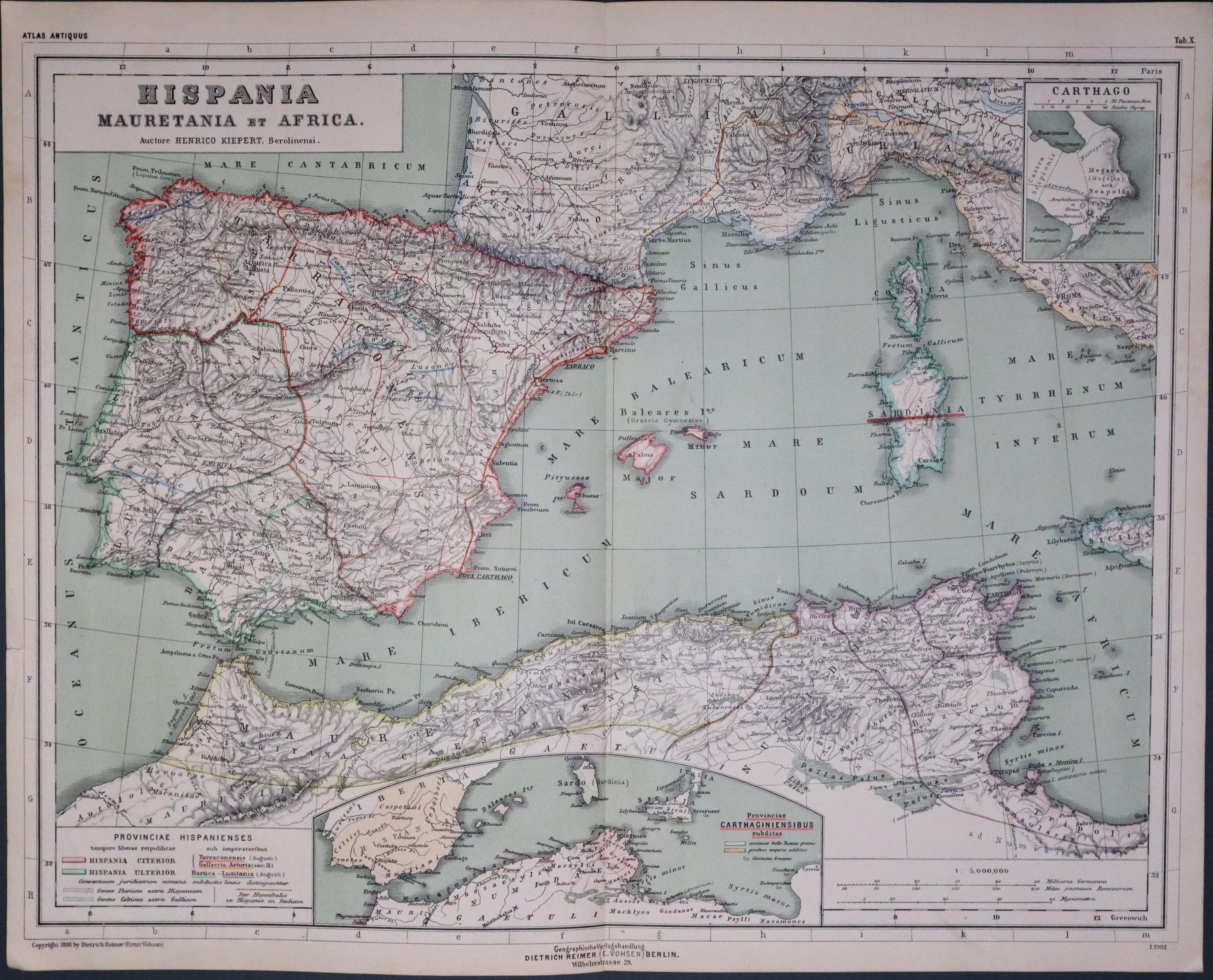 Span & North Africa, Dr. Henry Kiepert  Span & North Africa, Dr. Henry Kiepert