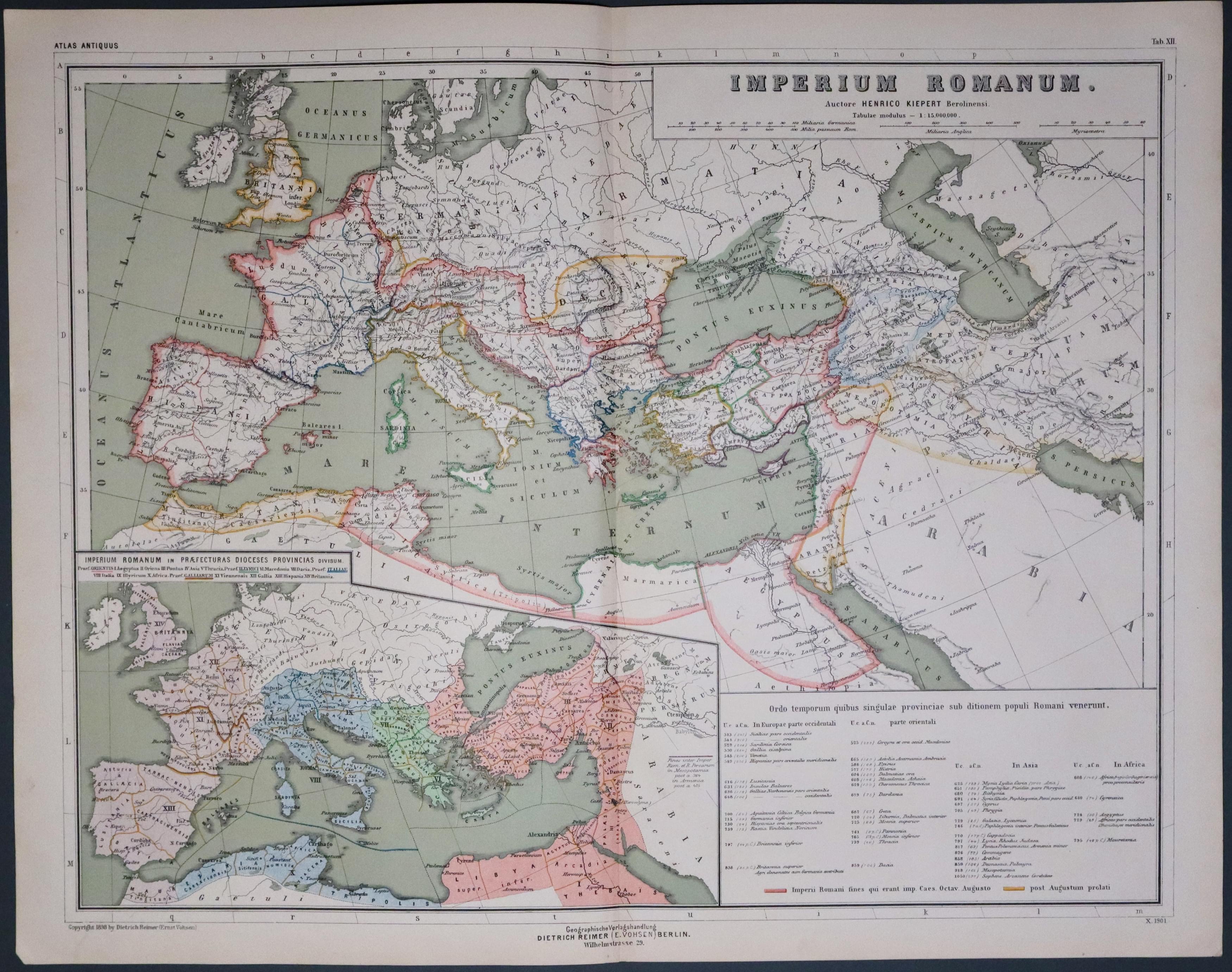 Roman Empire by Dr. Henry Kiepert c.1902  Roman Empire by Dr. Henry Kiepert c.1902