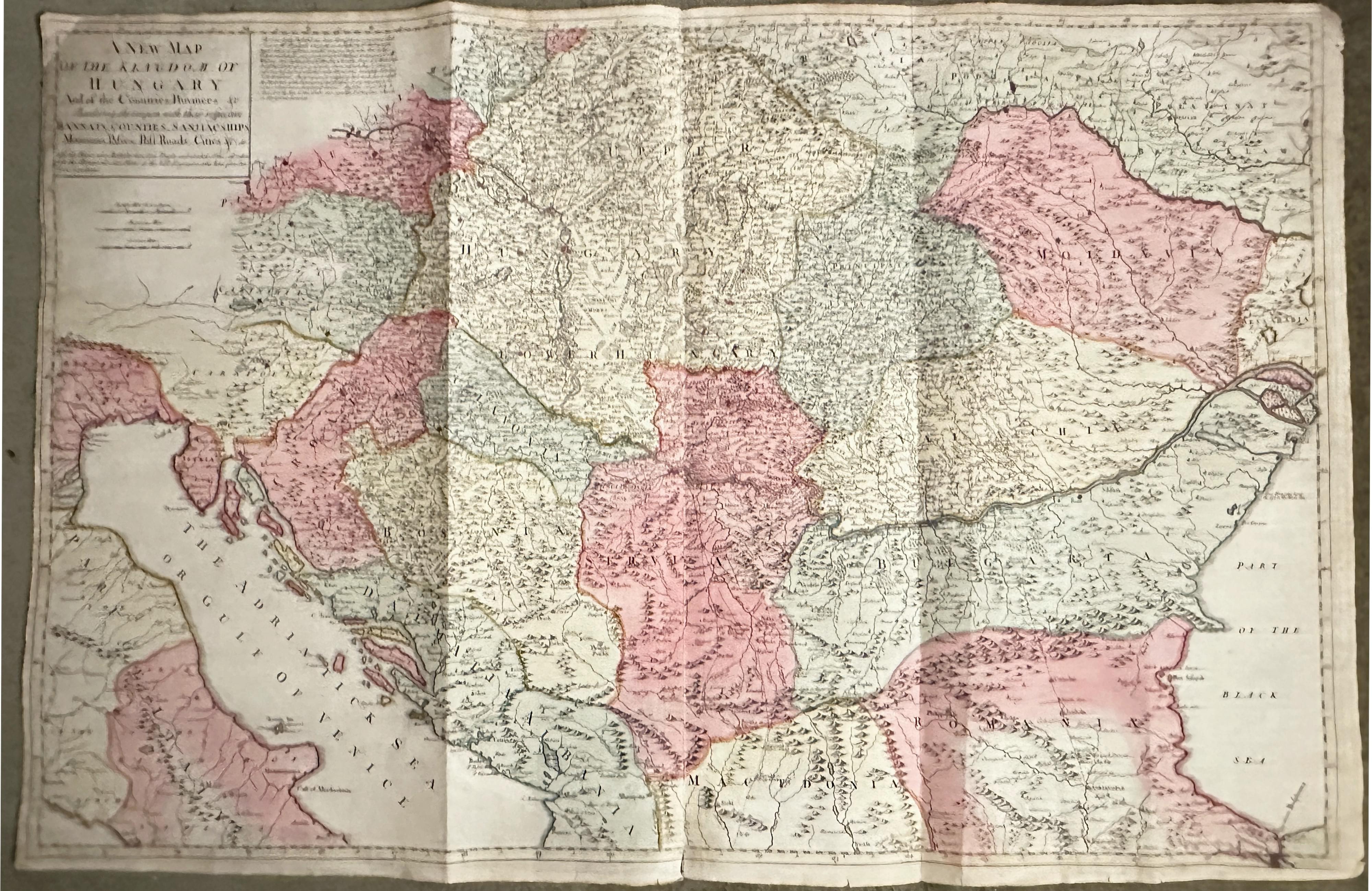 Hungary Bulgaria & Moldova, John Senex c.1712  Hungary Bulgaria & Moldova, John Senex c.1712