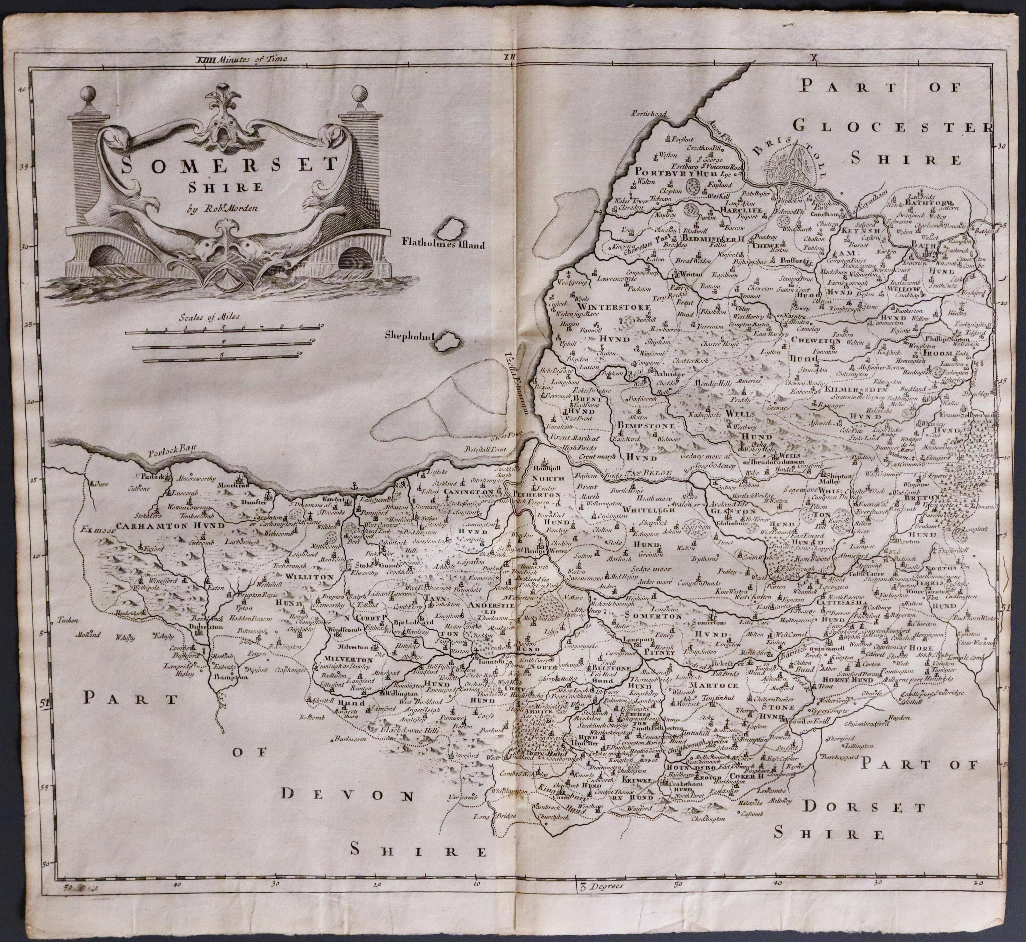 Somersetshire, Robert Morden 1695