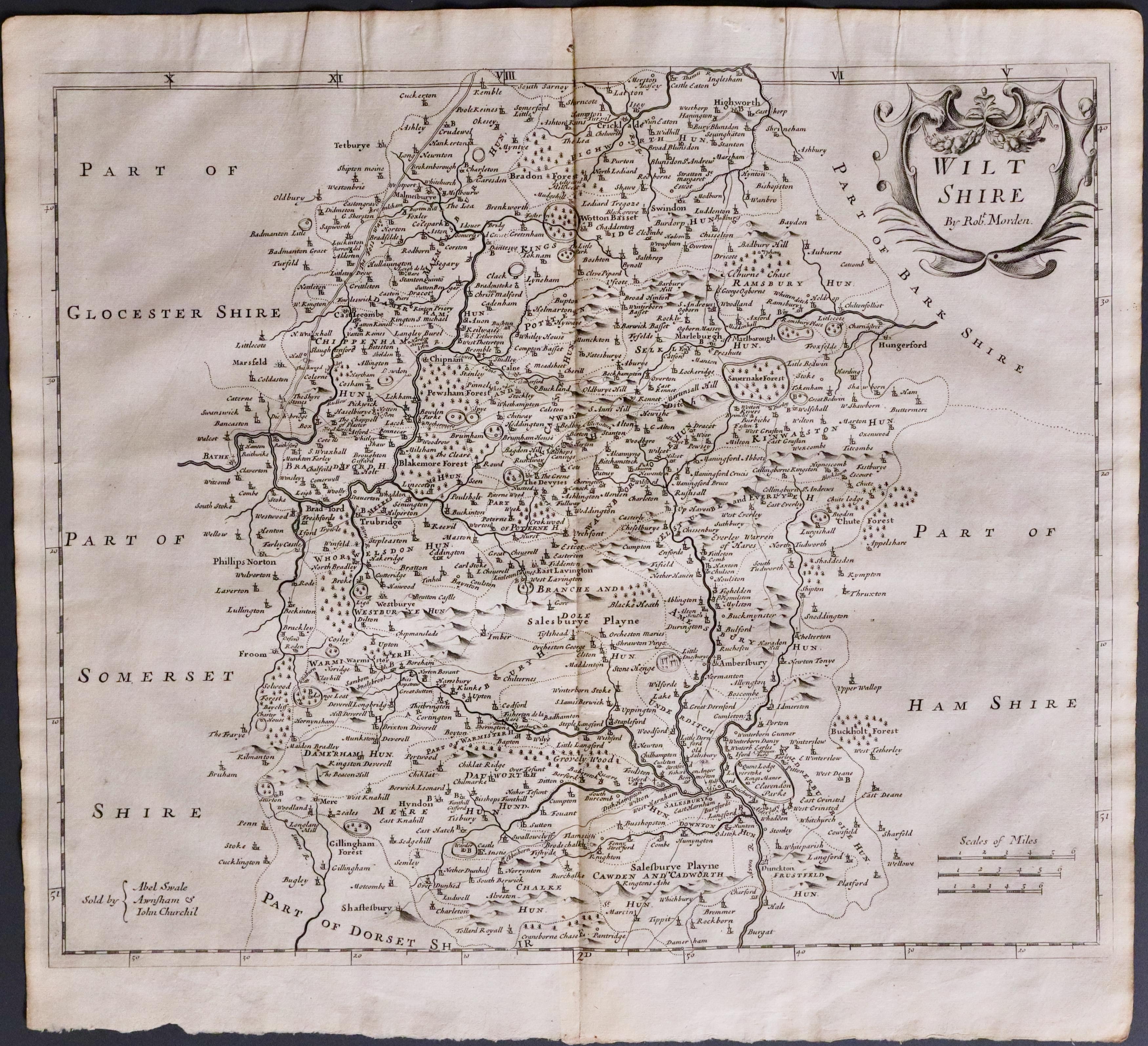 Wiltshire, Robert Morden 1695  Wiltshire, Robert Morden 1695