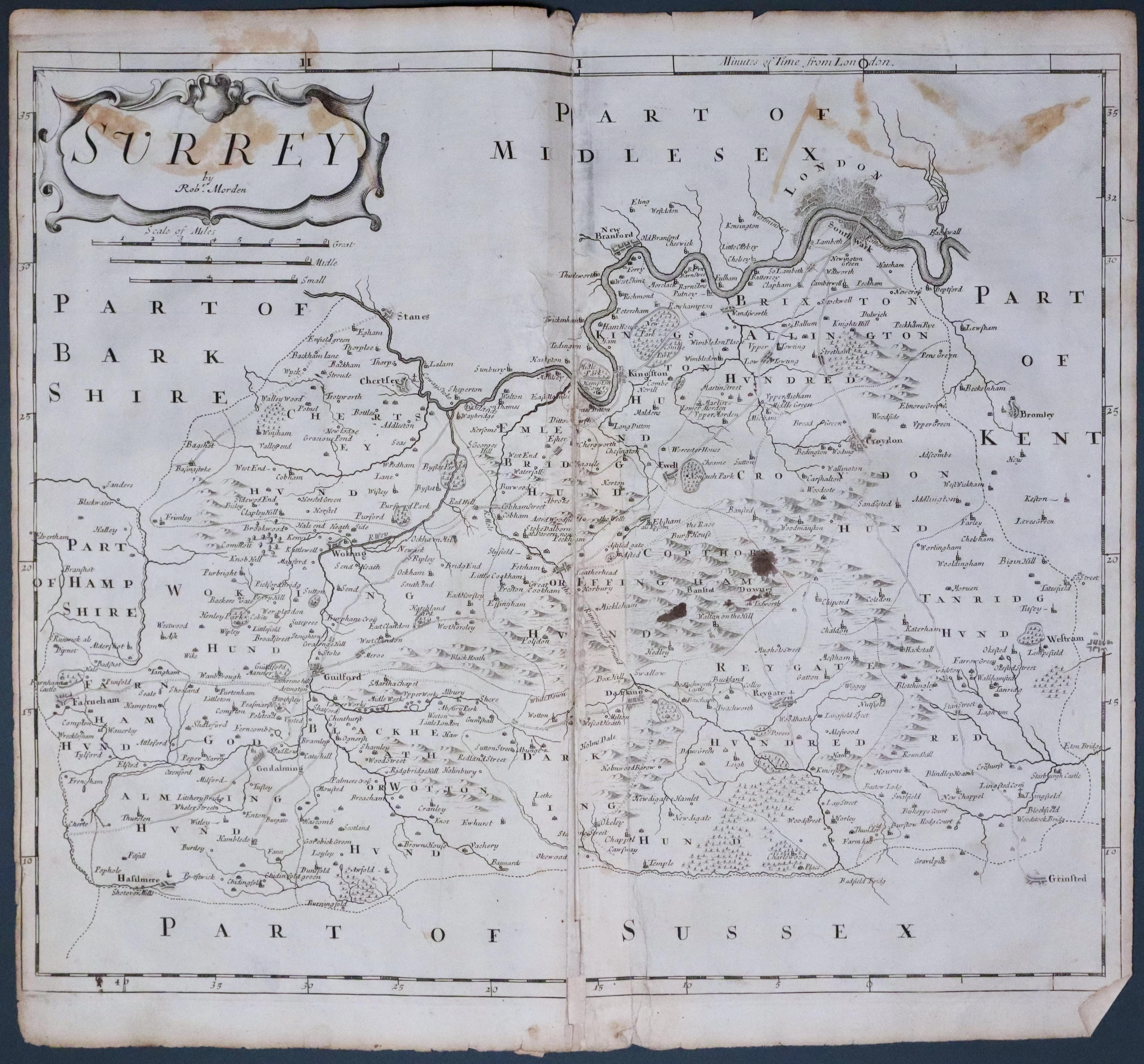 Surrey, Robert Morden 1695  Surrey, Robert Morden 1695