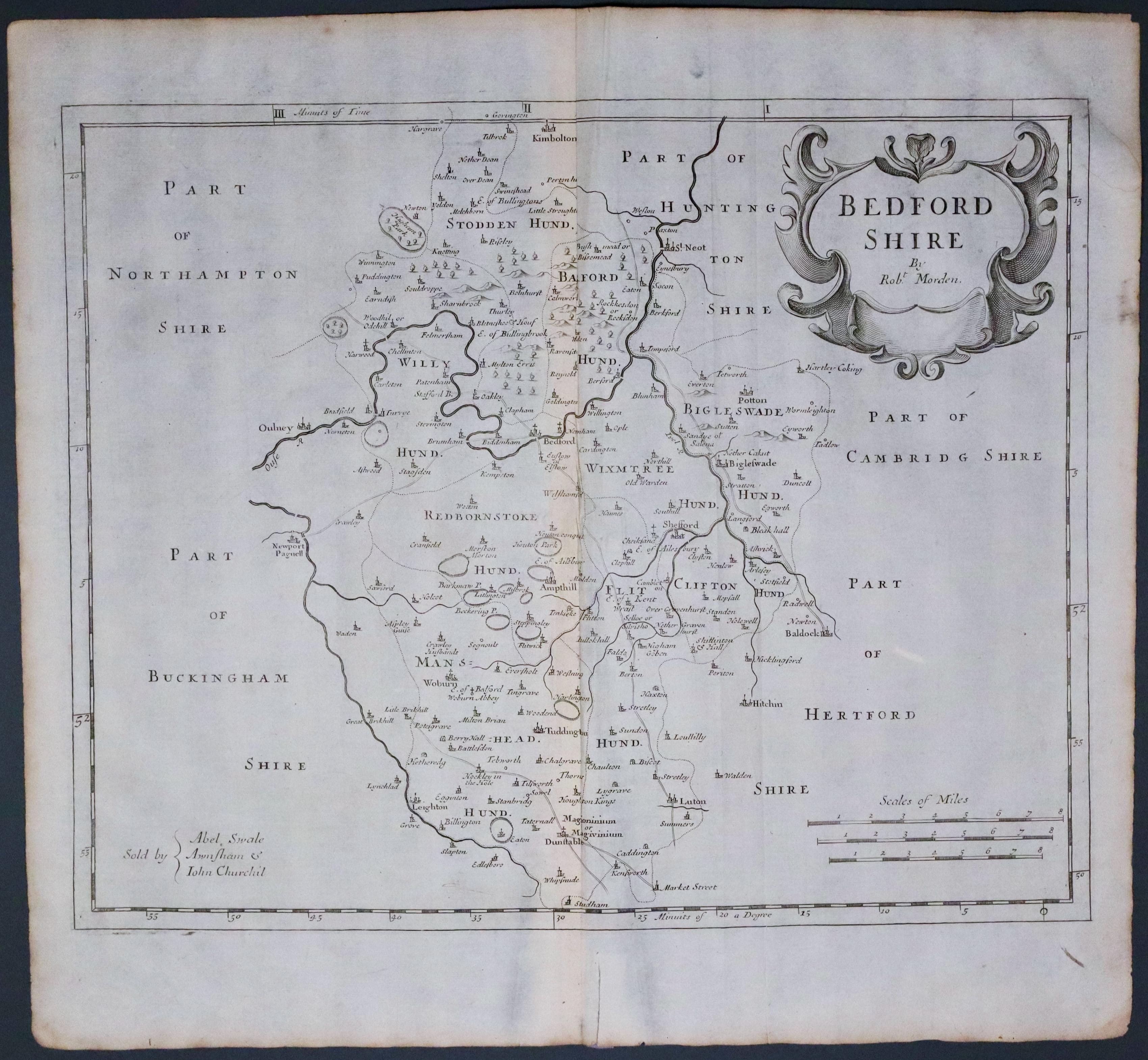Bedfordshire, Robert Morden 1695
