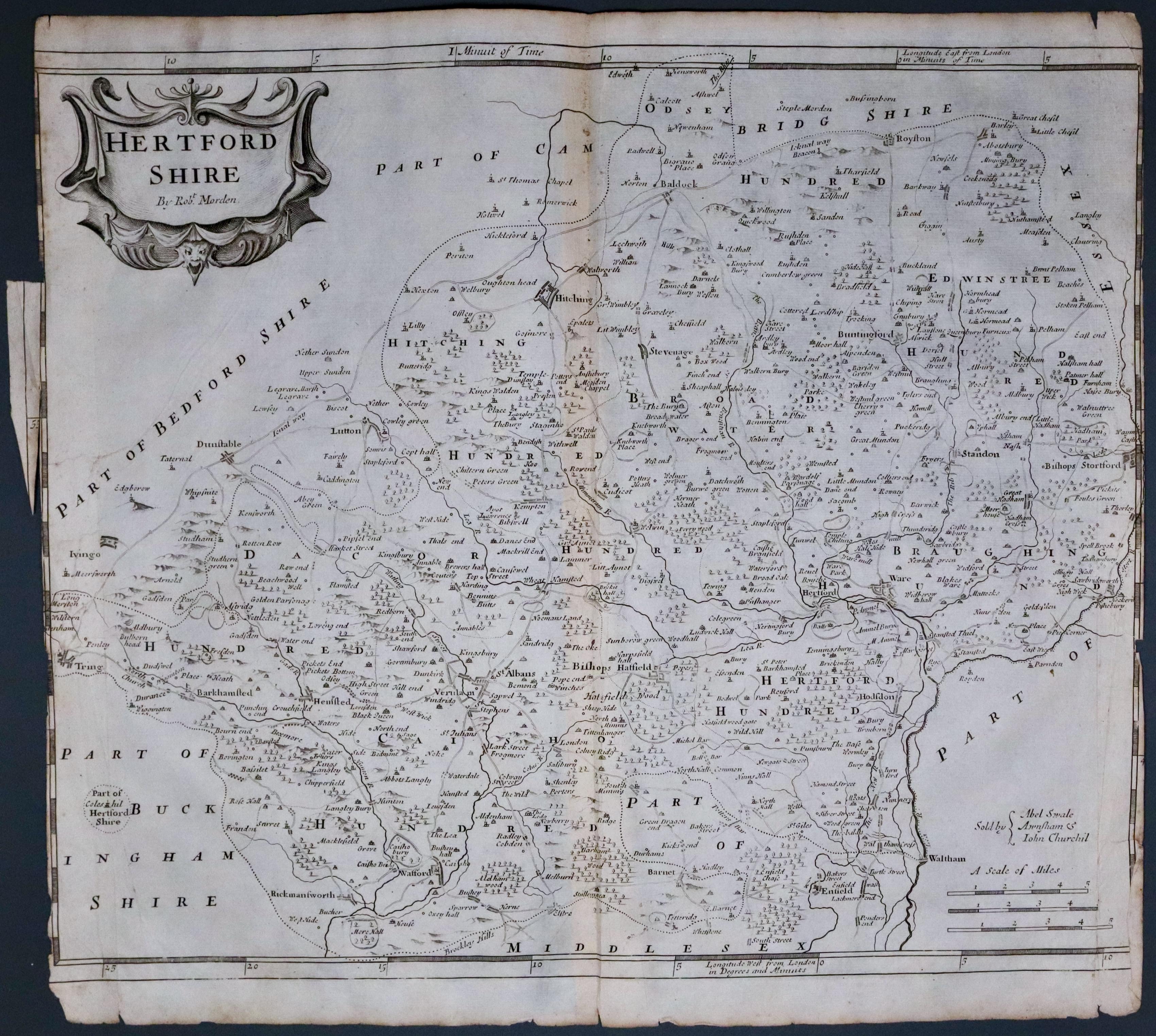 Hertfordshire, Robert Morden 1695  Hertfordshire, Robert Morden 1695