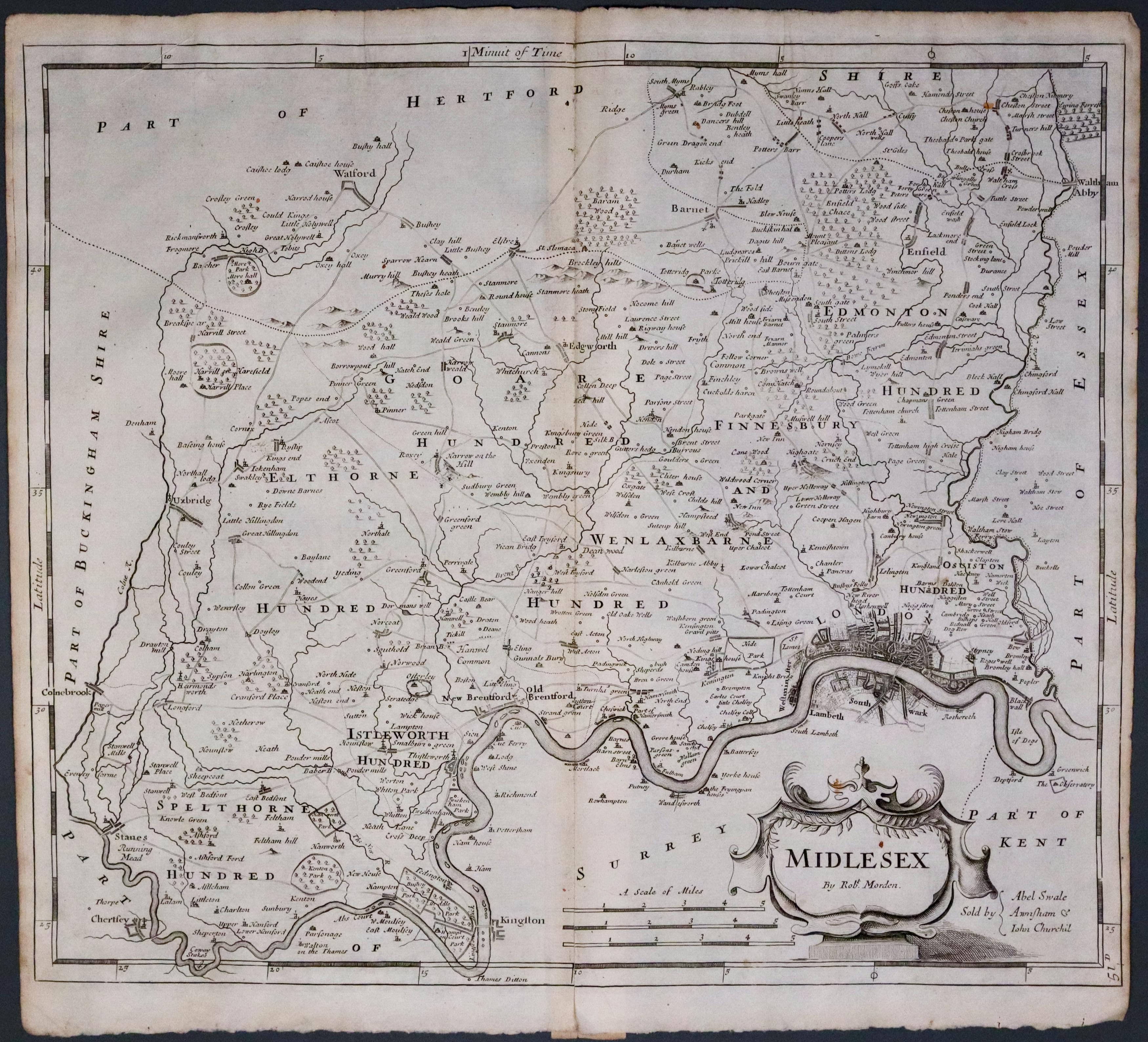 Middlesex, Robert Morden 1695  Middlesex, Robert Morden 1695