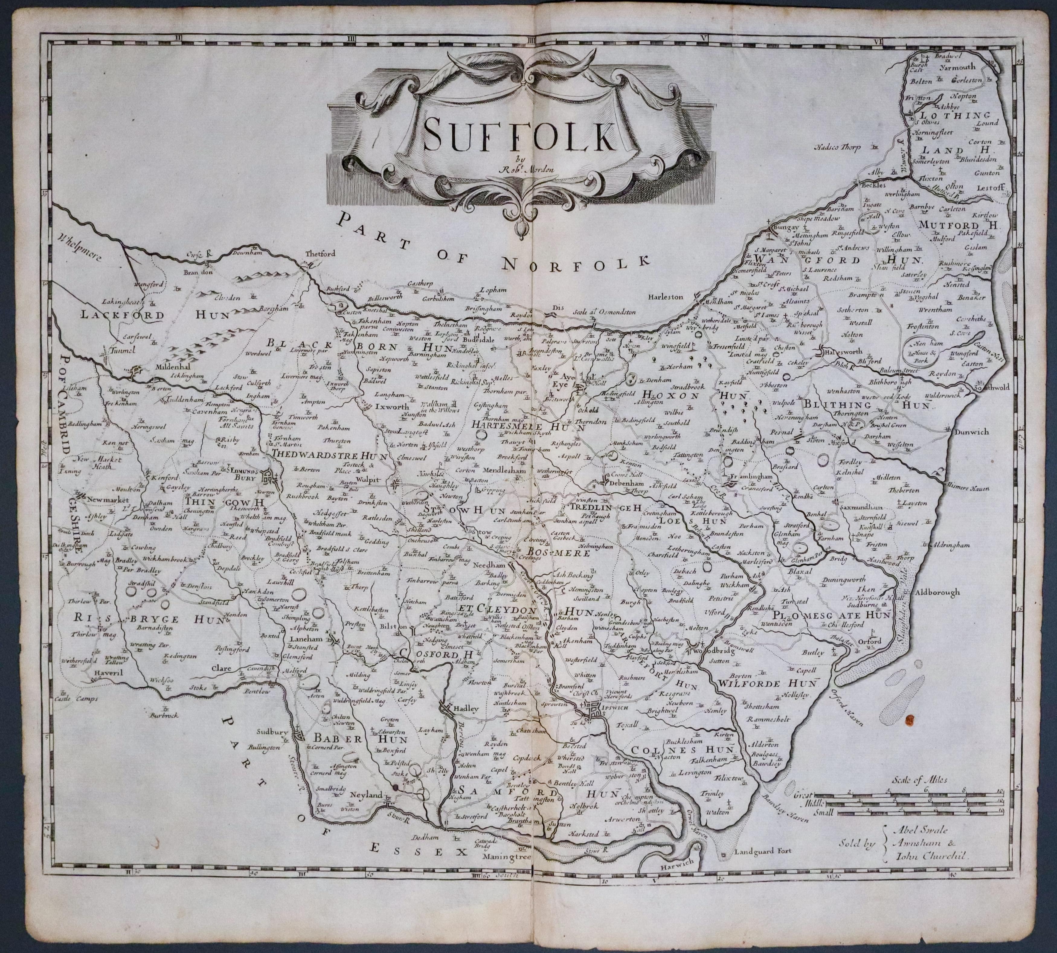 Suffolk, Robert Morden 1695  Suffolk, Robert Morden 1695