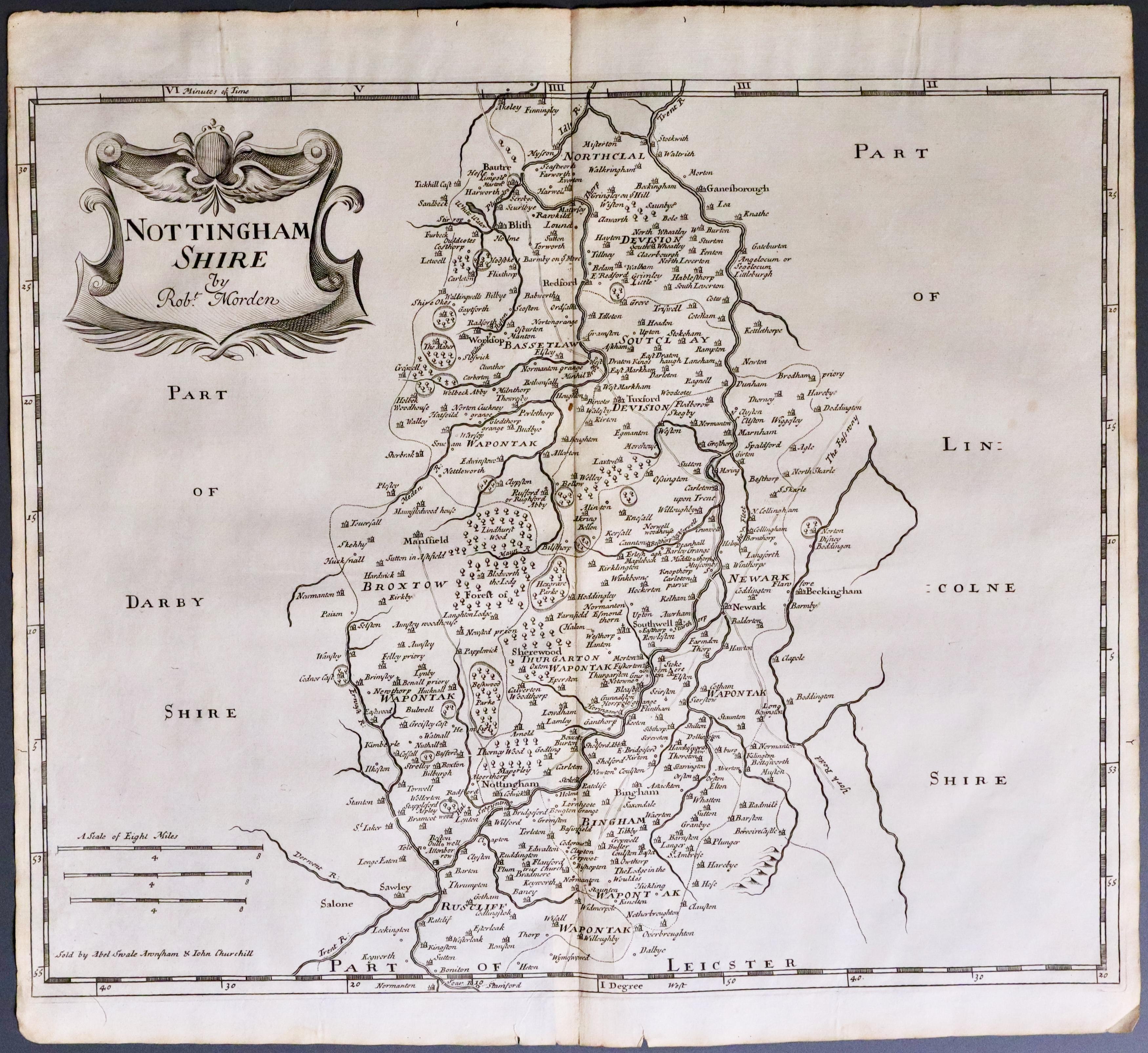Nottinghamshire, Robert Morden 1695