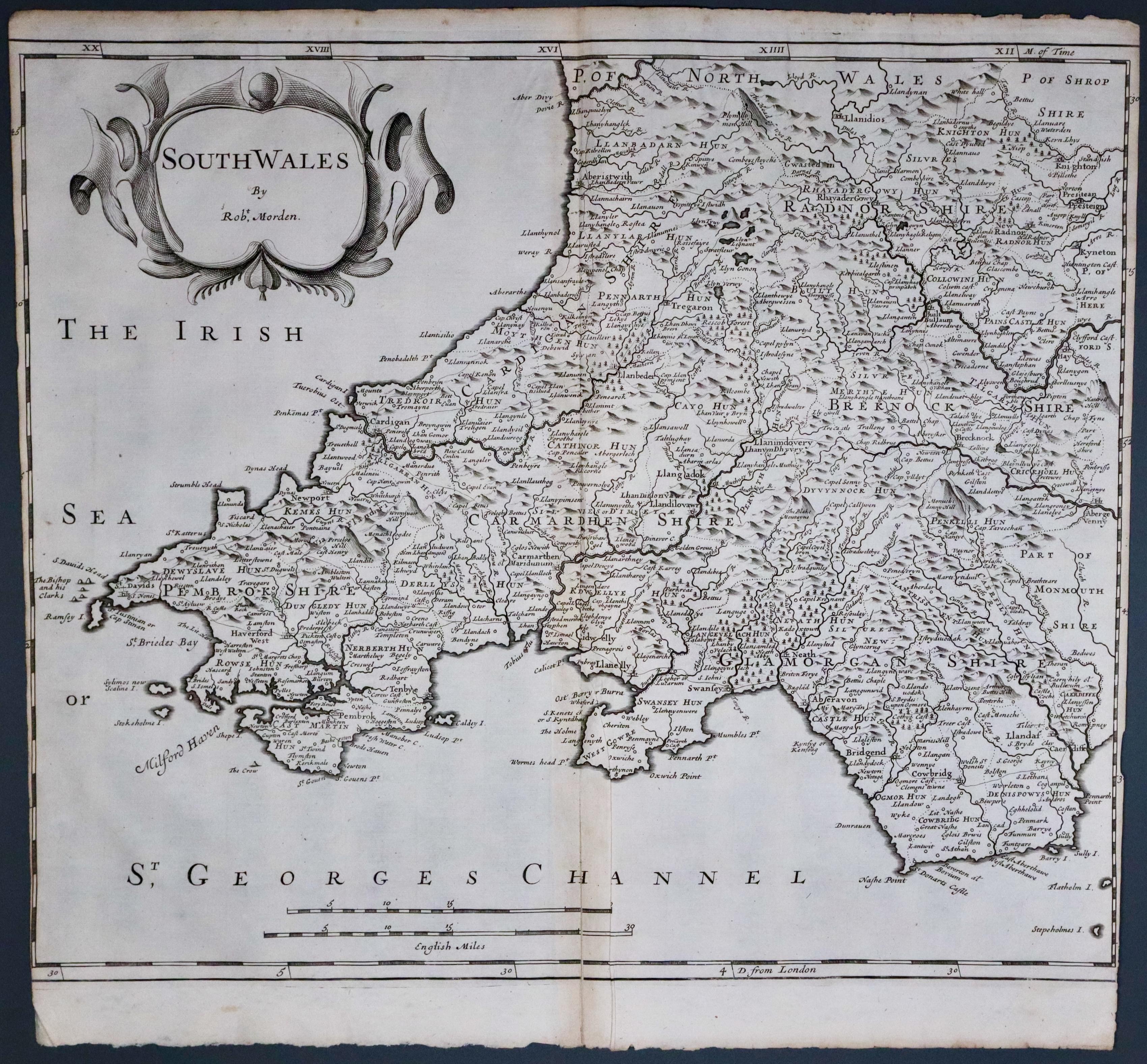 South Wales Robert Morden 1695  South Wales Robert Morden 1695