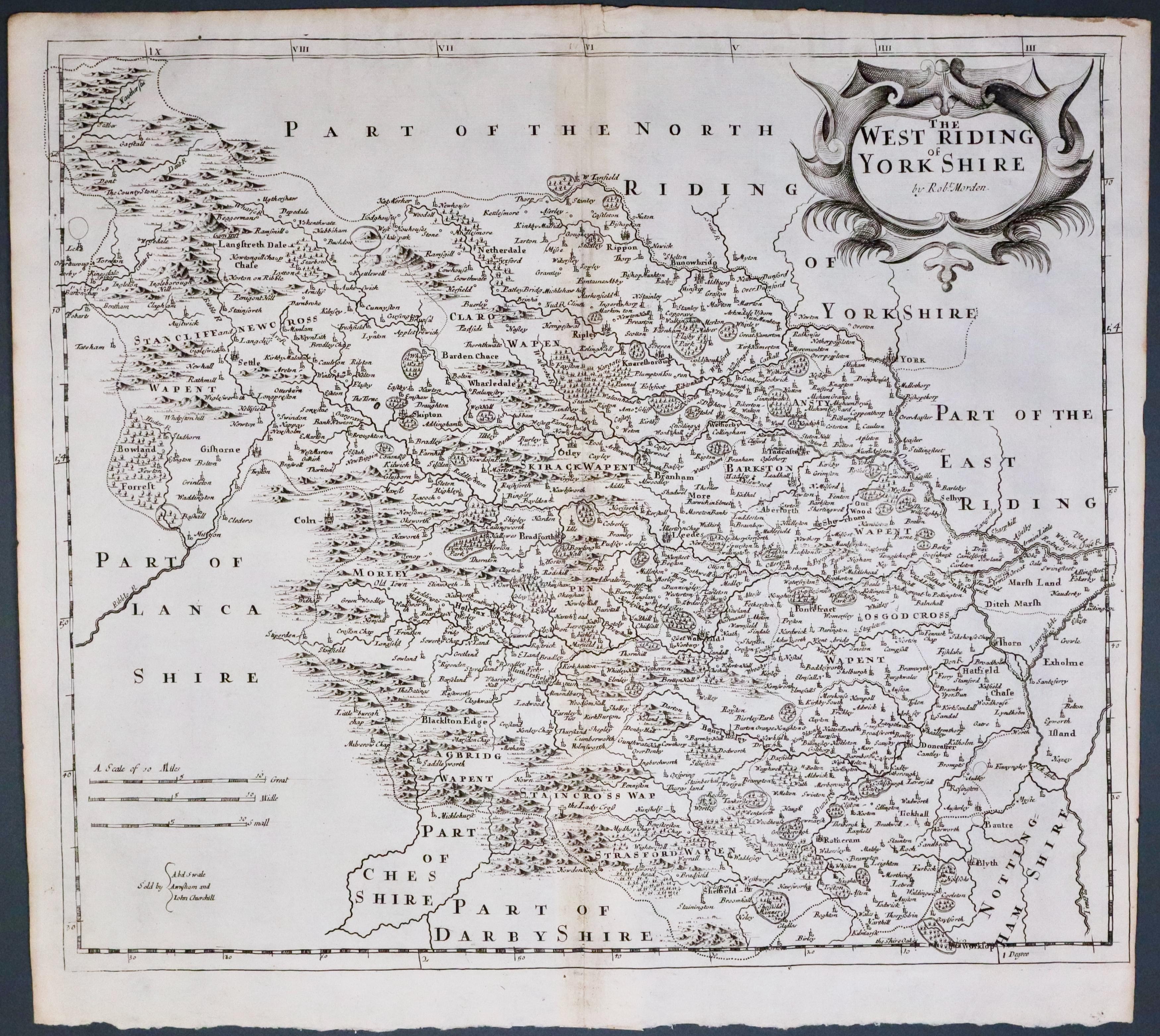 Yorkshire West Riding, Robert Morden 1695