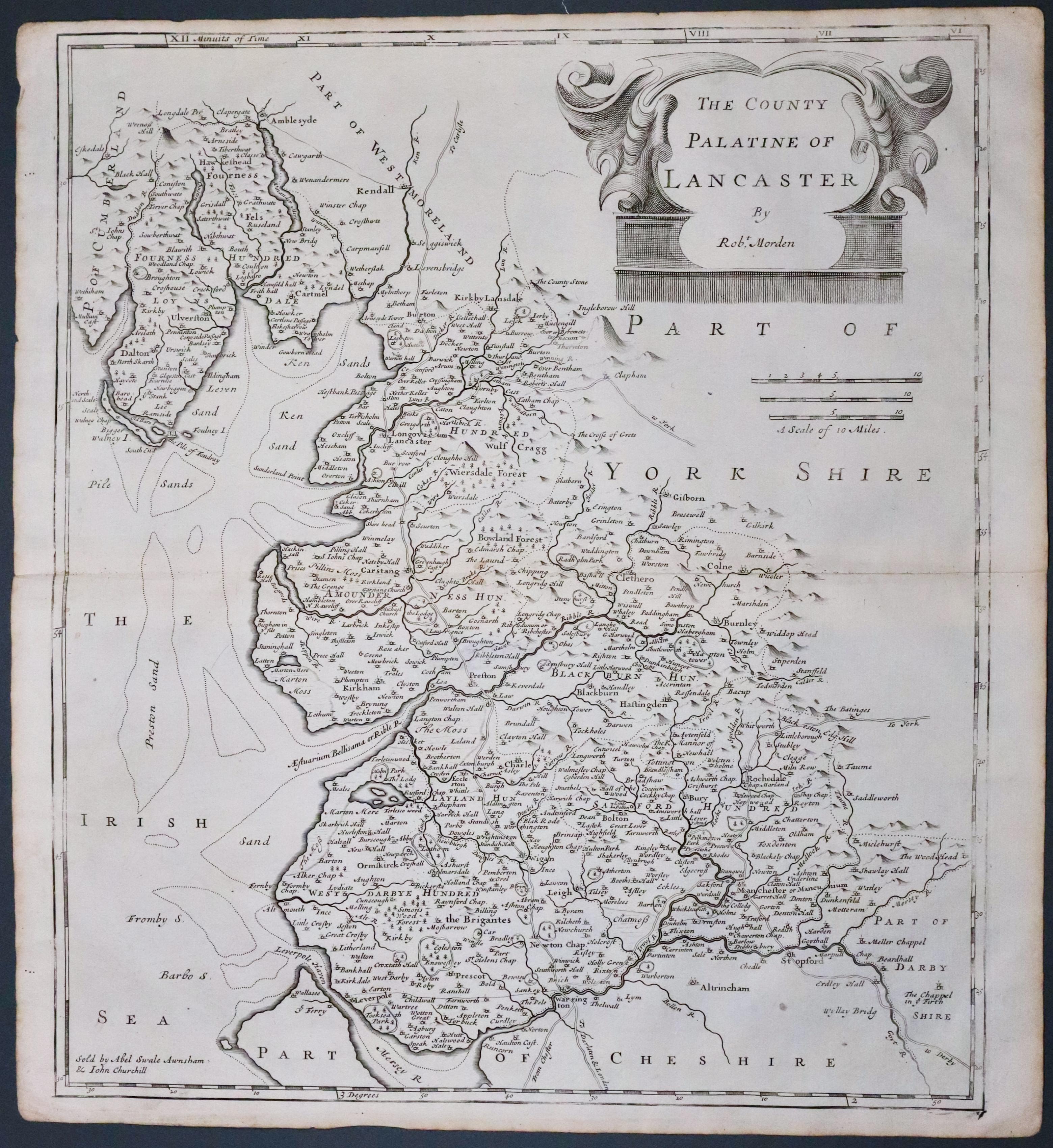Lancashire, Robert Morden 1695  Lancashire, Robert Morden 1695