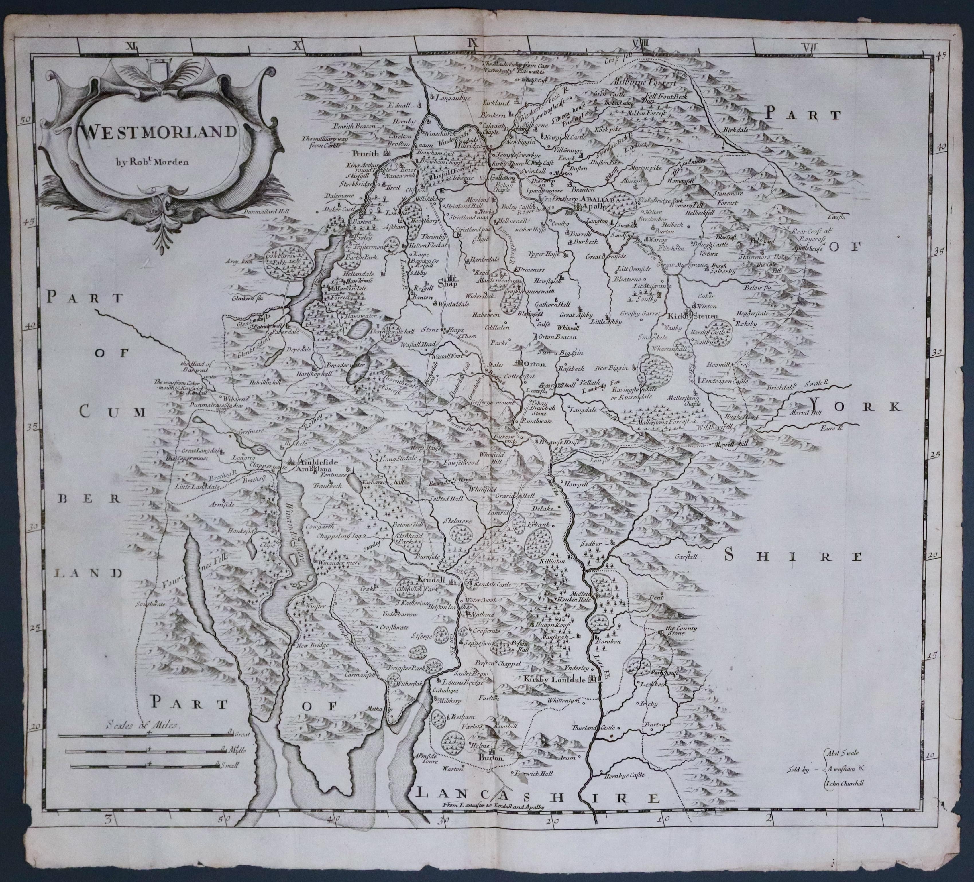 Westmorland, Robert Morden 1695