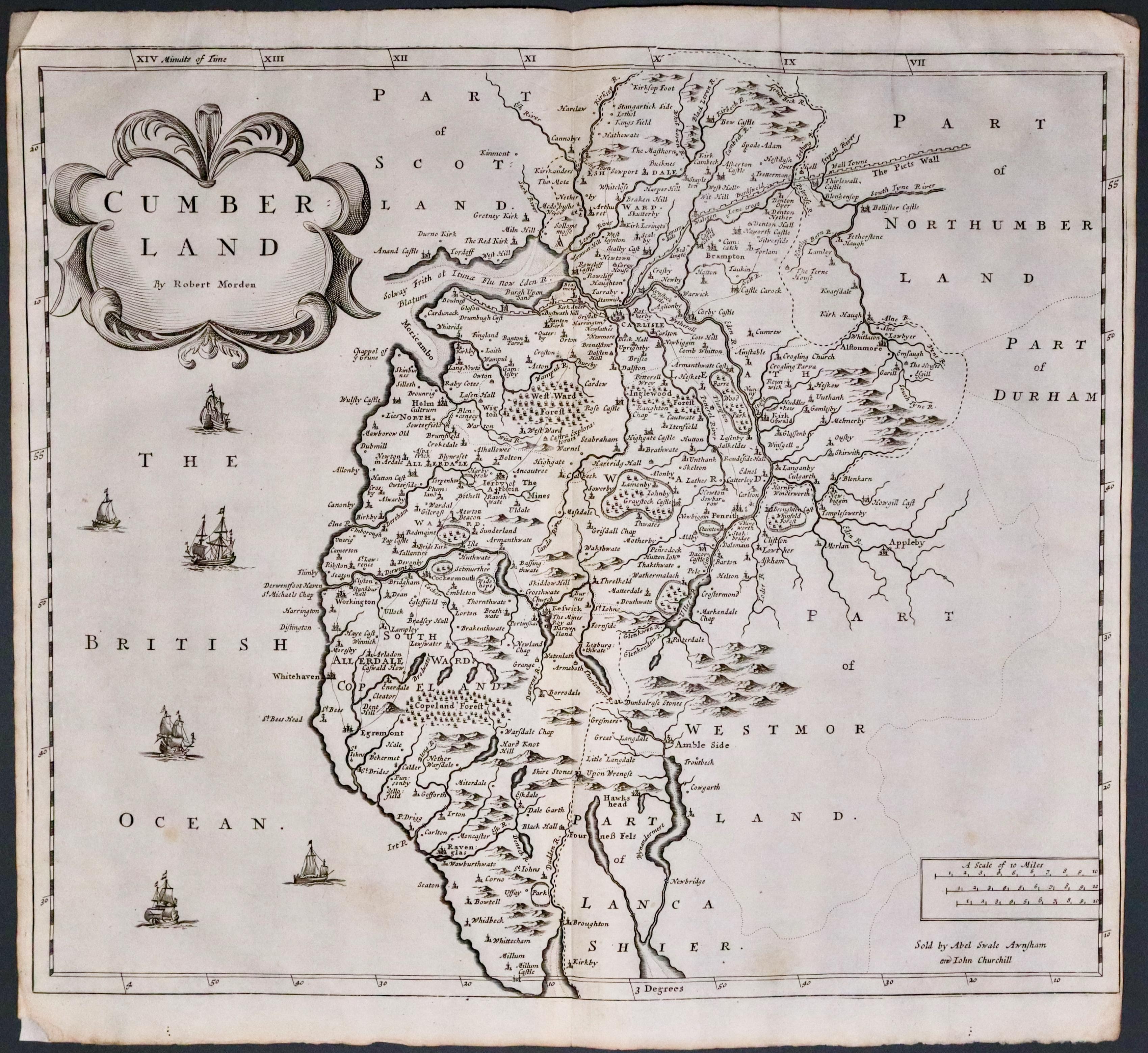 Cumberland, Robert Morden 1695  Cumberland, Robert Morden 1695