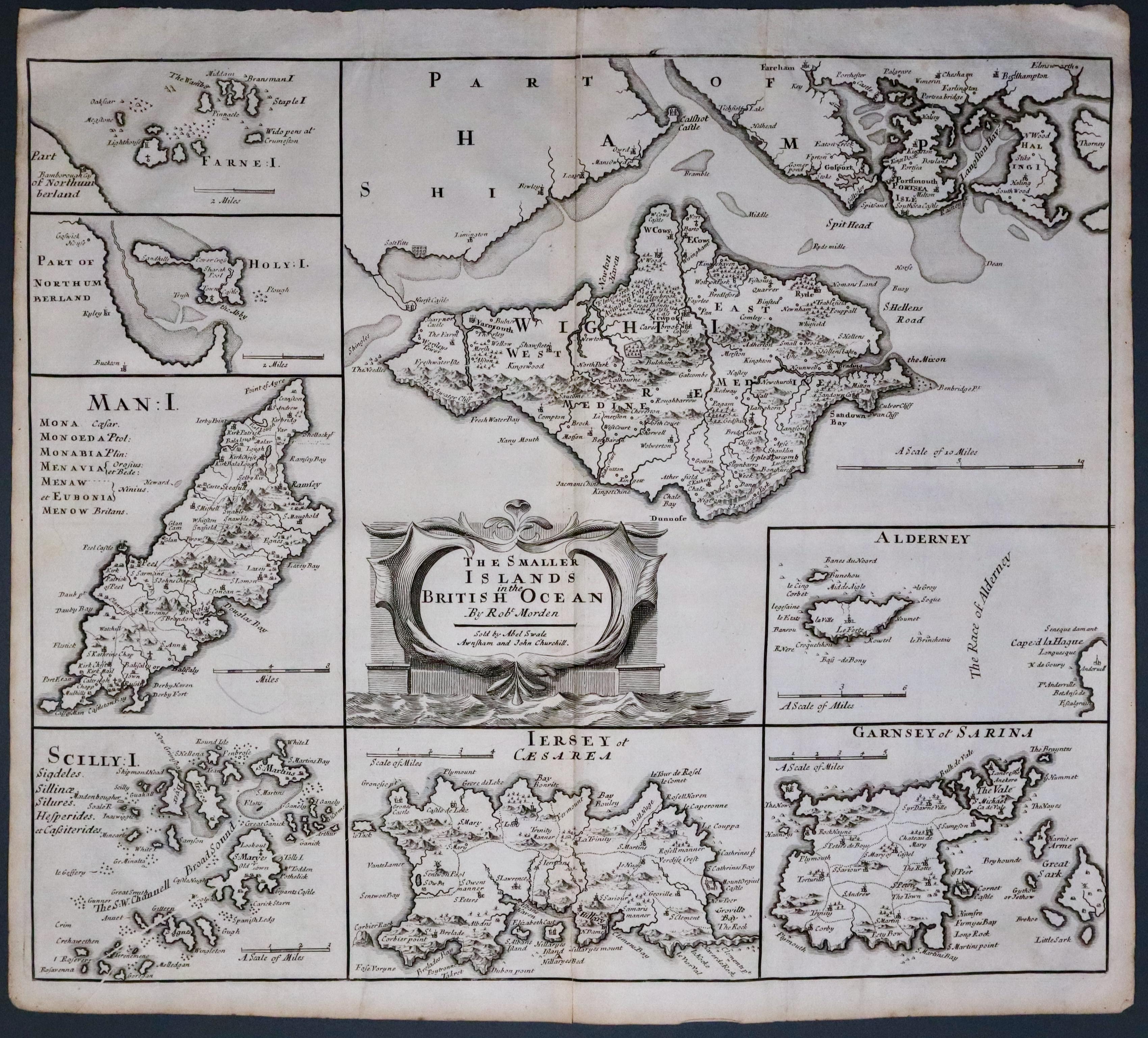 Islands Around Britain, Robert Morden 1695  Islands Around Britain, Robert Morden 1695