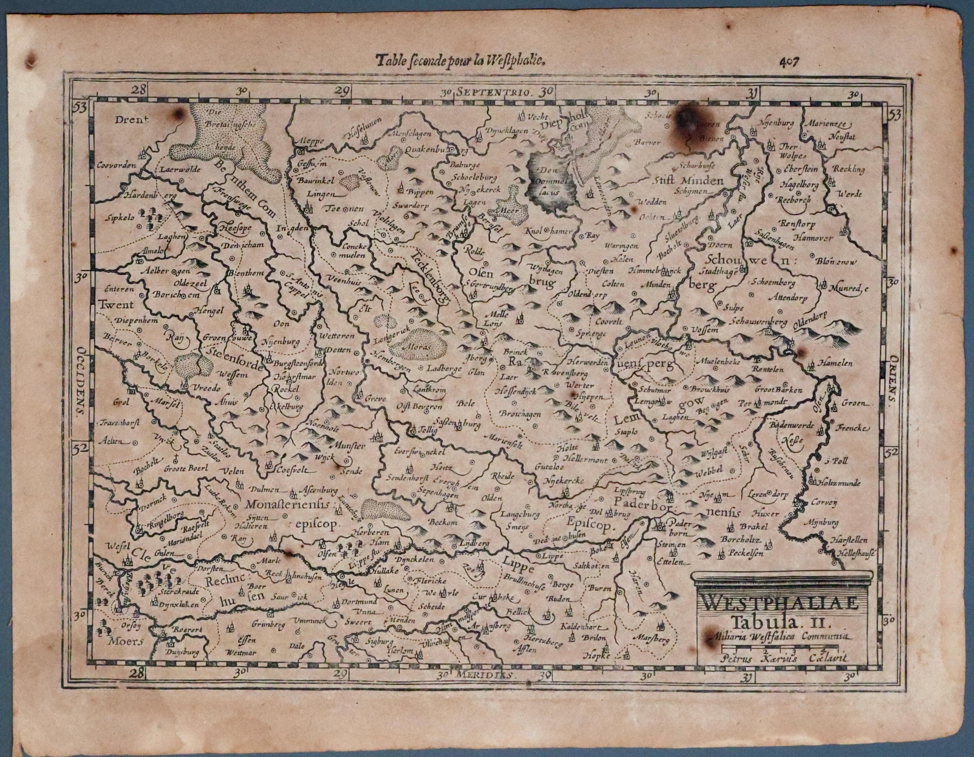 Westphalia Pieter van den Keere, c.1630. Price: 25.00  Westphalia Pieter van den Keere, c.1630. Price: 25.00