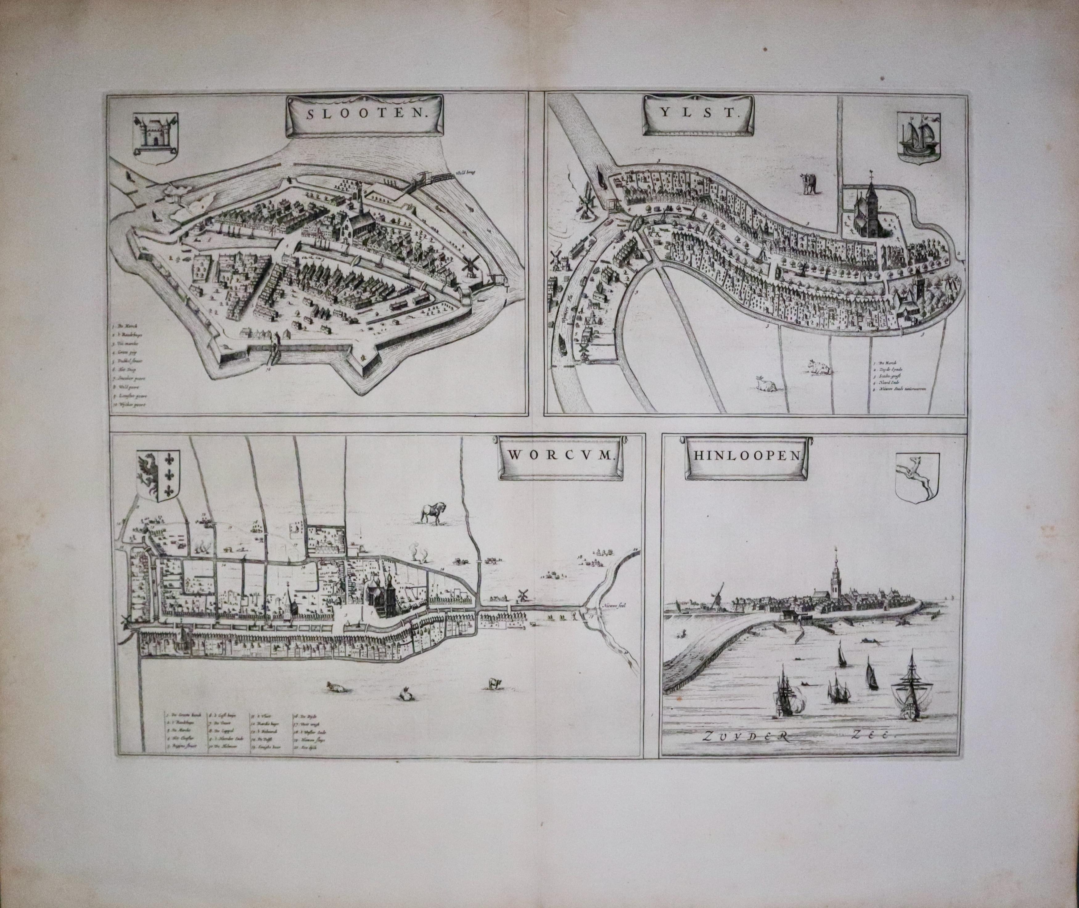 Sloten, IJist, Workum and Hindeloopen Joan Blaeu 1649  Sloten, IJist, Workum and Hindeloopen Joan Blaeu 1649