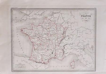 France in 1789, Conrad Malte-Brun c.1843