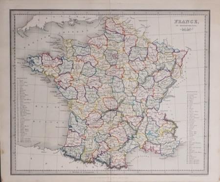 France in Departments, Alexander Findlay 1845
